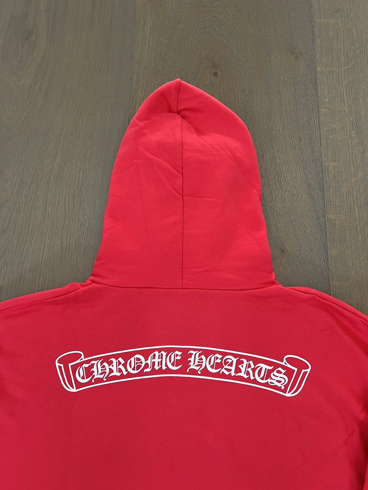 Chrome Hearts Chrome Hearts Red Scroll Logo Hoodie Size US L / EU 52-54 / 3 - 5 Thumbnail