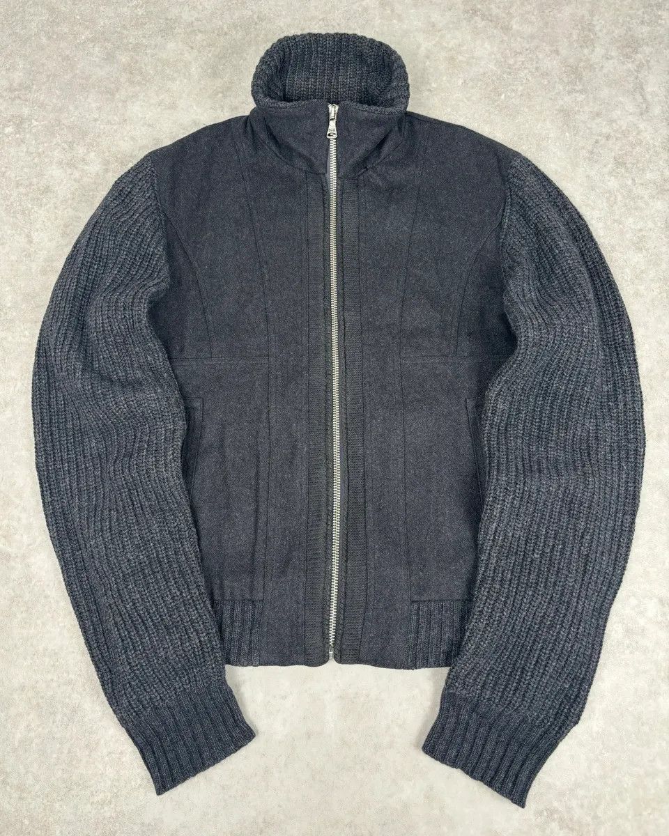 Dolce & Gabbana AW2009 Dolce & Gabbana Grey Wool Knit Collar Jacket Size US L / EU 52-54 / 3 - 1 Thumbnail