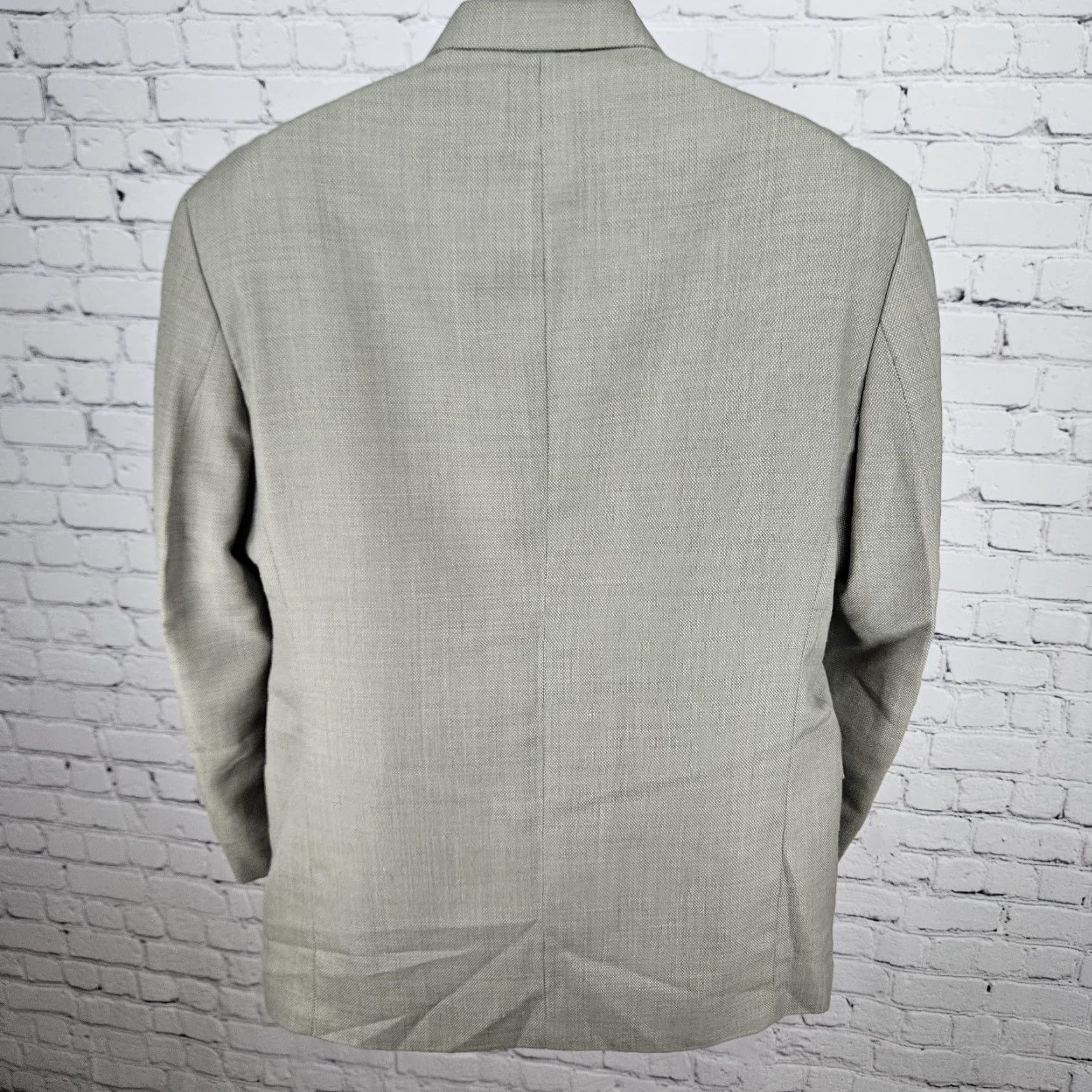 Vintage VINTAGE Georgio Giovanno Grey Wool Blend 3 Button Ventless Notch Blazer Sport Coat 43R Size 46R - 2 Thumbnail