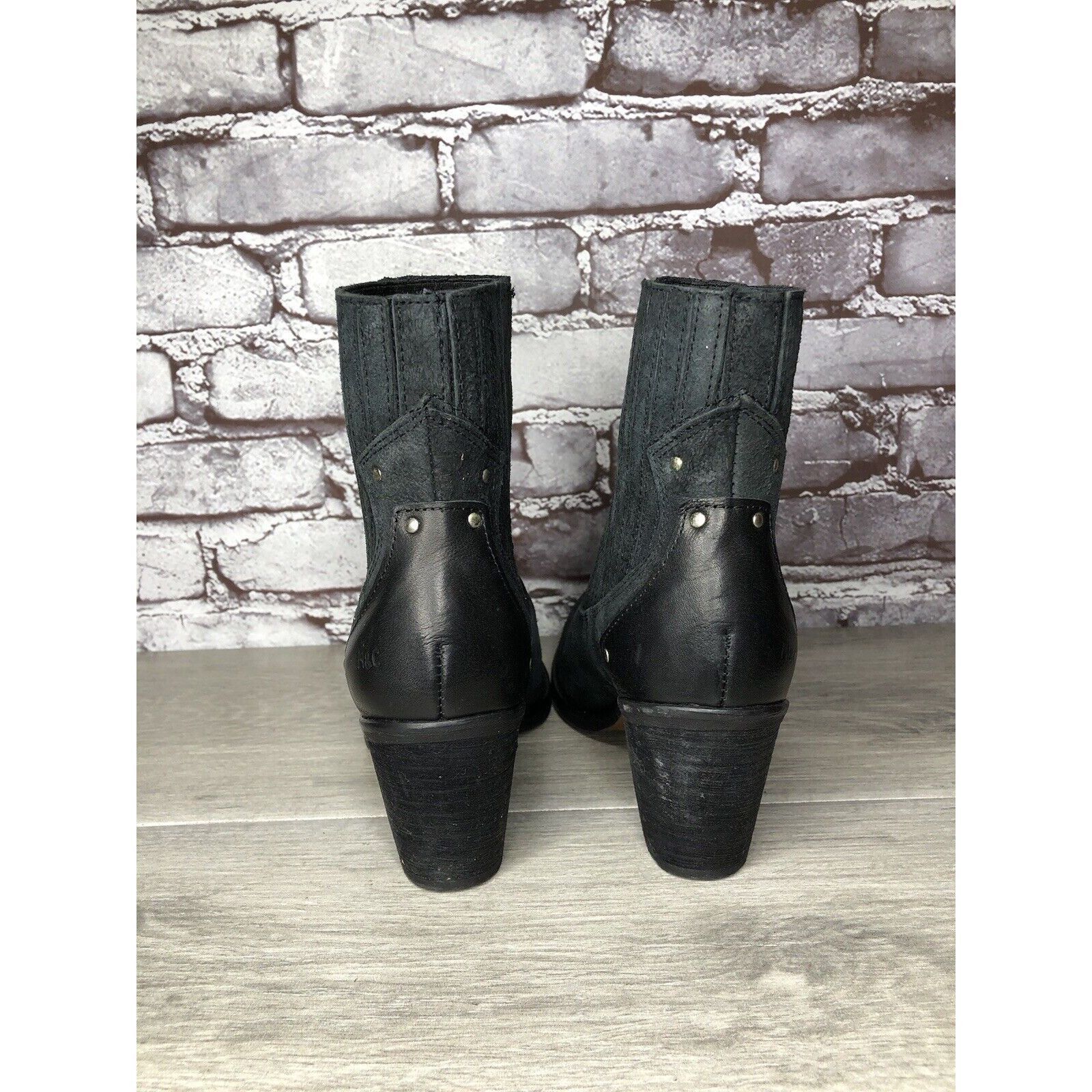 Other Musse & Cloud Black Suede Leather Chelsea Block Heel Boots W Size US 10 / IT 40 - 4 Thumbnail