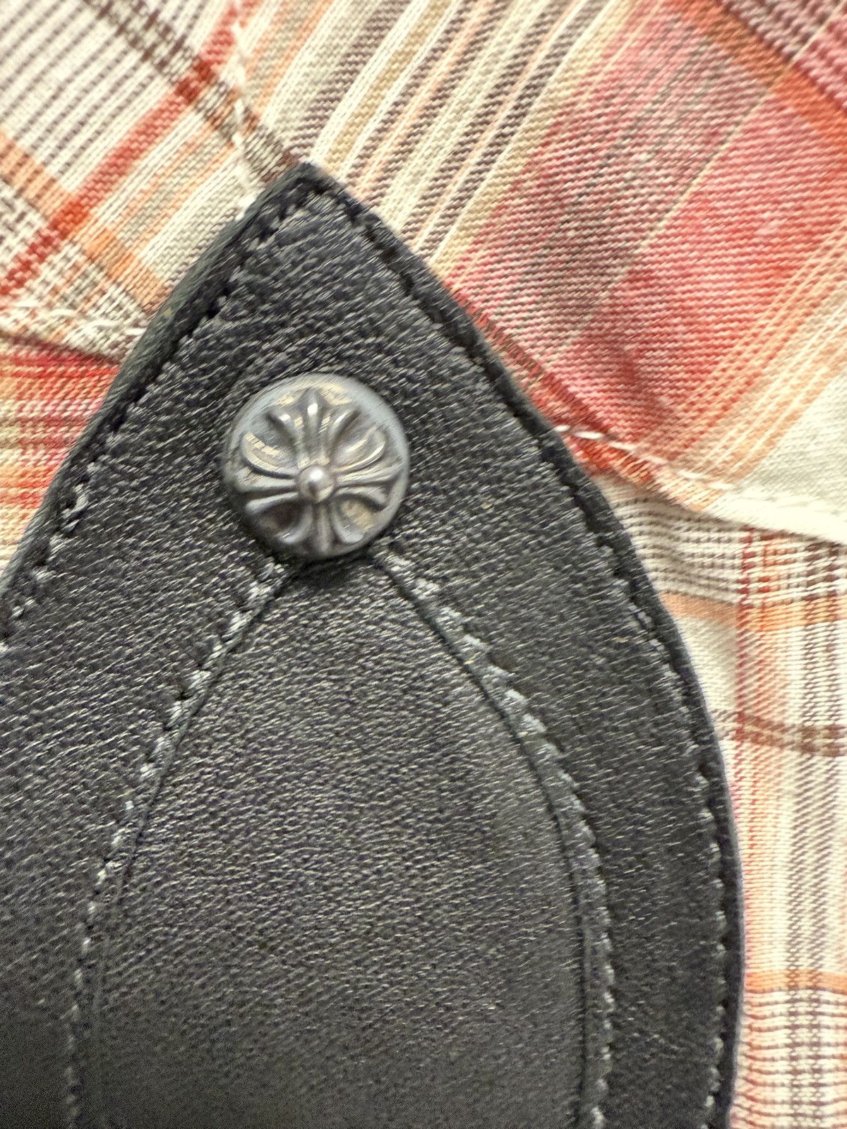 Chrome Hearts Chrome Hearts Leather Patch Sleeveless Flannel Shirt Size US L / EU 52-54 / 3 - 3 Thumbnail