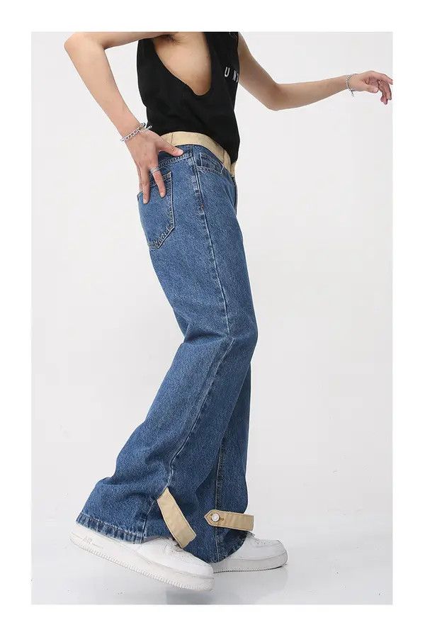 Japanese Brand VIBE Japanese retro washed color casual loose flared jeans Size US 32 / EU 48 - 3 Thumbnail