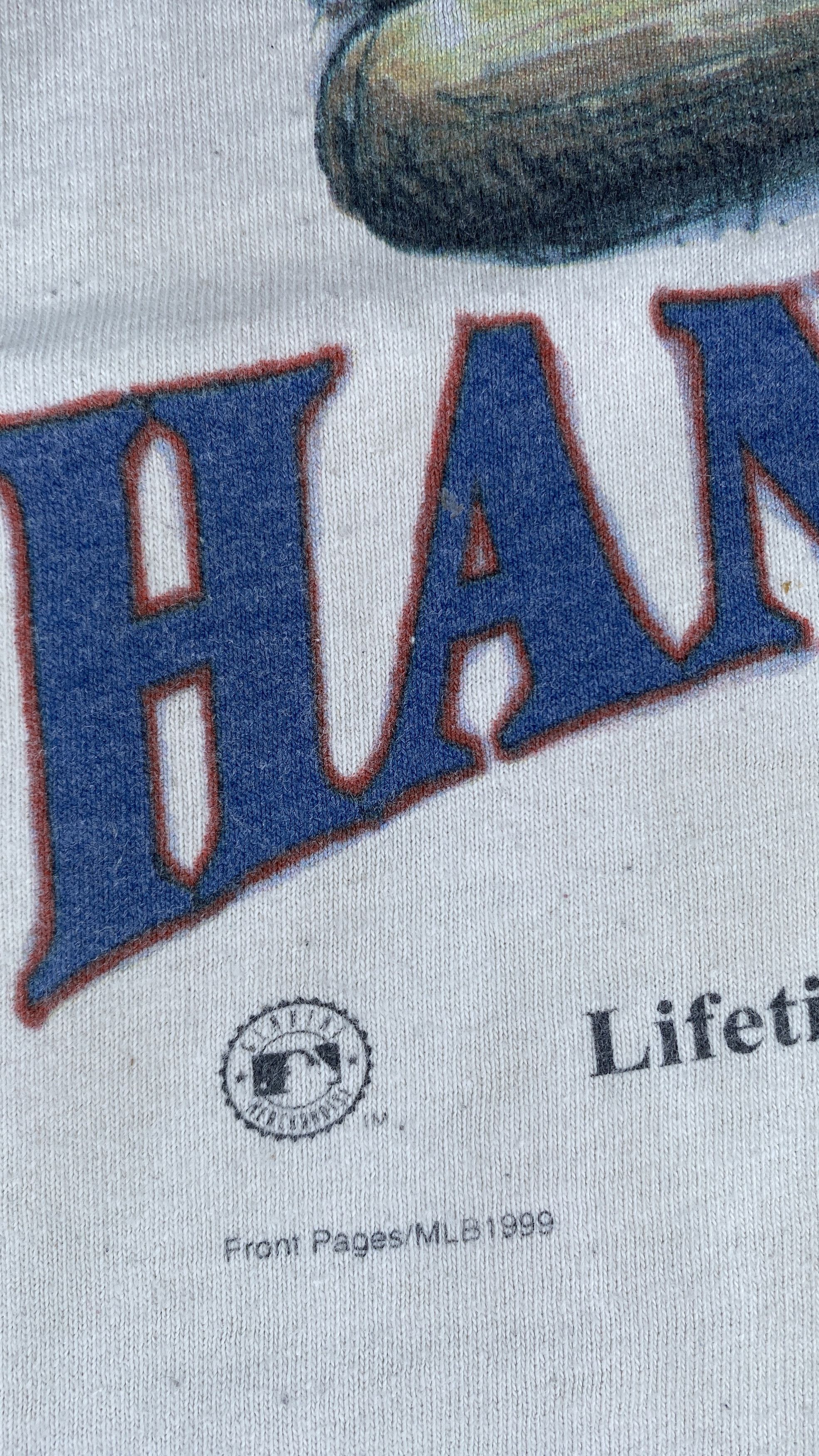 MLB Vintage 1999 Hank Aaron 715 HR 25th Anniversary Tee Size US L / EU 52-54 / 3 - 7 Thumbnail