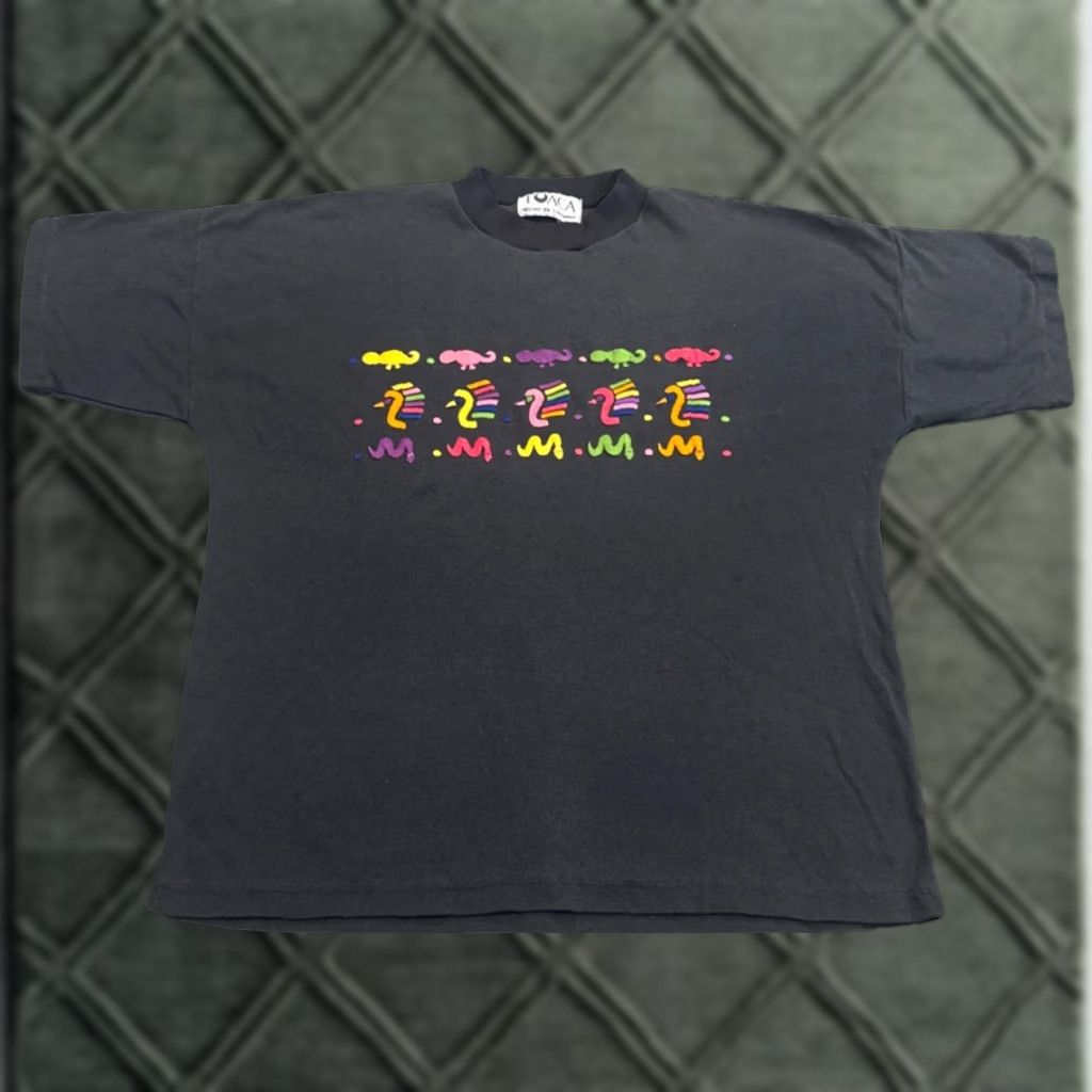 Vintage VINTAGE 90s Tuaca Lizard Parrot Bird Snake Tropical Nature Faded Black T-Shirt Large Unisex Adults L Mens Size US L / EU 52-54 / 3 - 1 Thumbnail