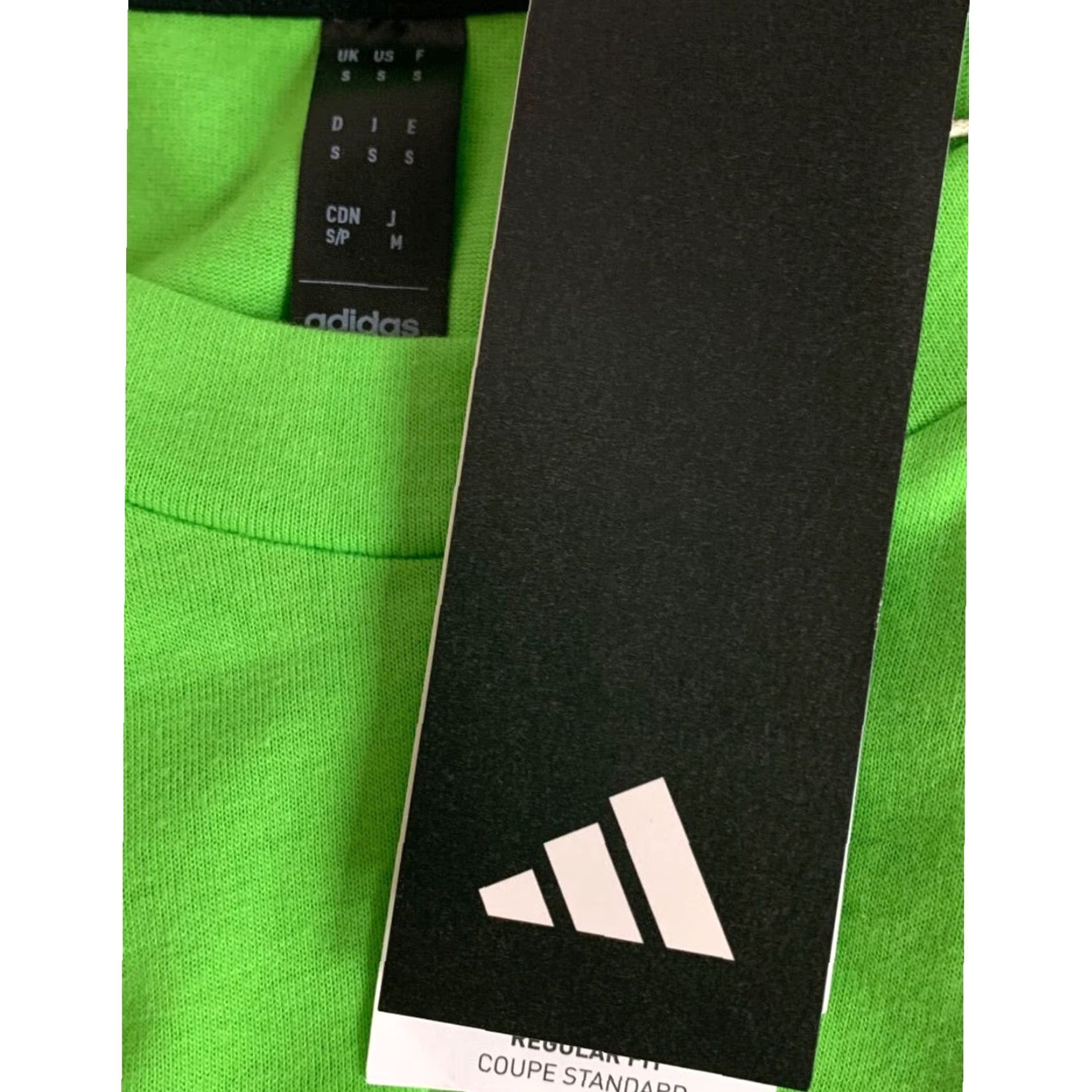 Adidas Adidas T-Shirt Mens Small Short Sleeve Lucid Lime Green IM4249 Size US S / EU 44-46 / 1 - 6 Thumbnail