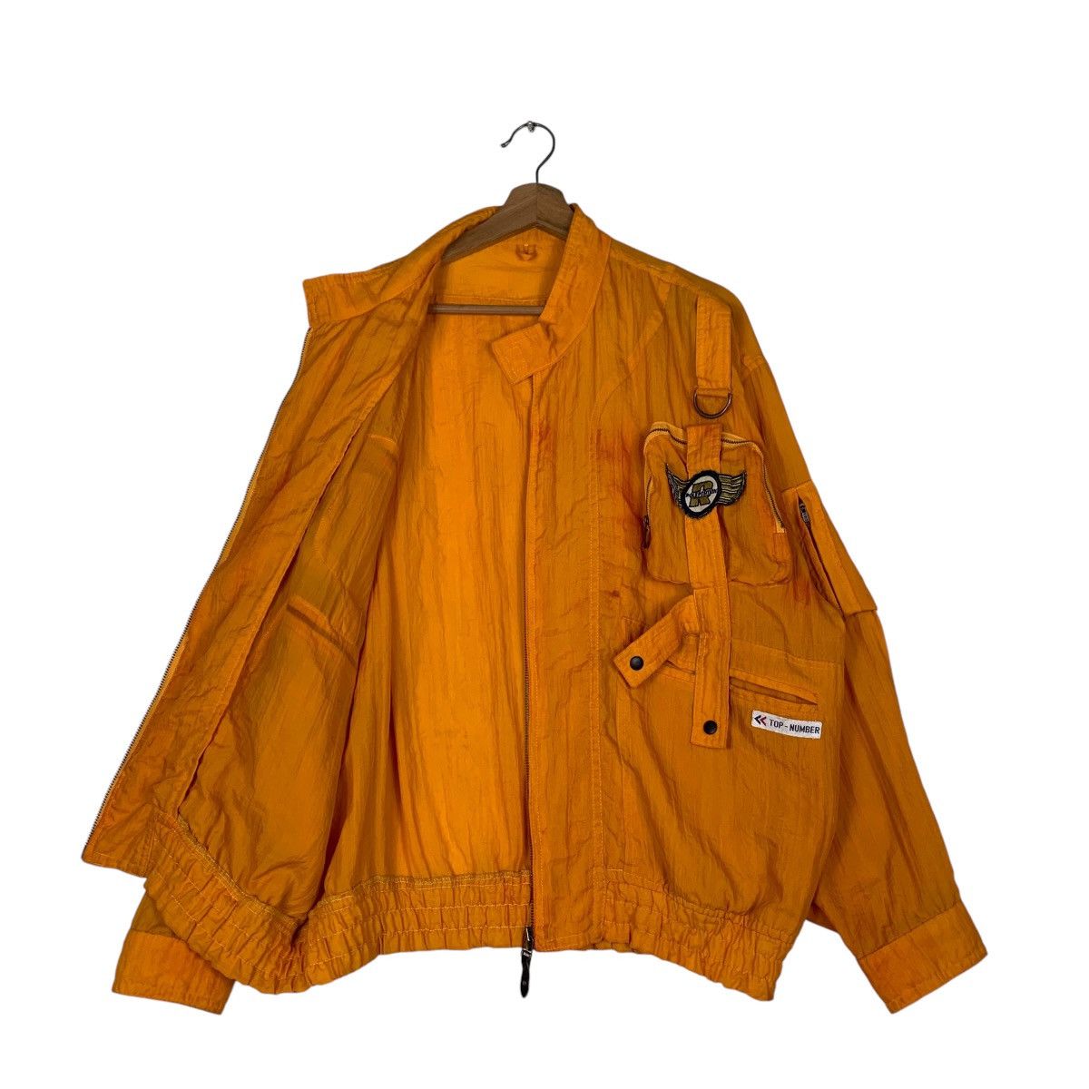 Japanese Brand Vintage POLE PCSMON Orange Parachute Nylon Jacket #1307-C59 Size US XL / EU 56 / 4 - 9 Thumbnail