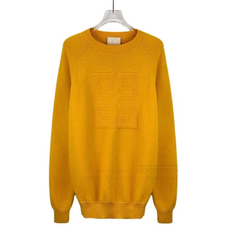 Givenchy Givenchy Orange Logo Fleece Cashmere Crewneck Long Sleeve Size US S / EU 44-46 / 1 - 1 Thumbnail