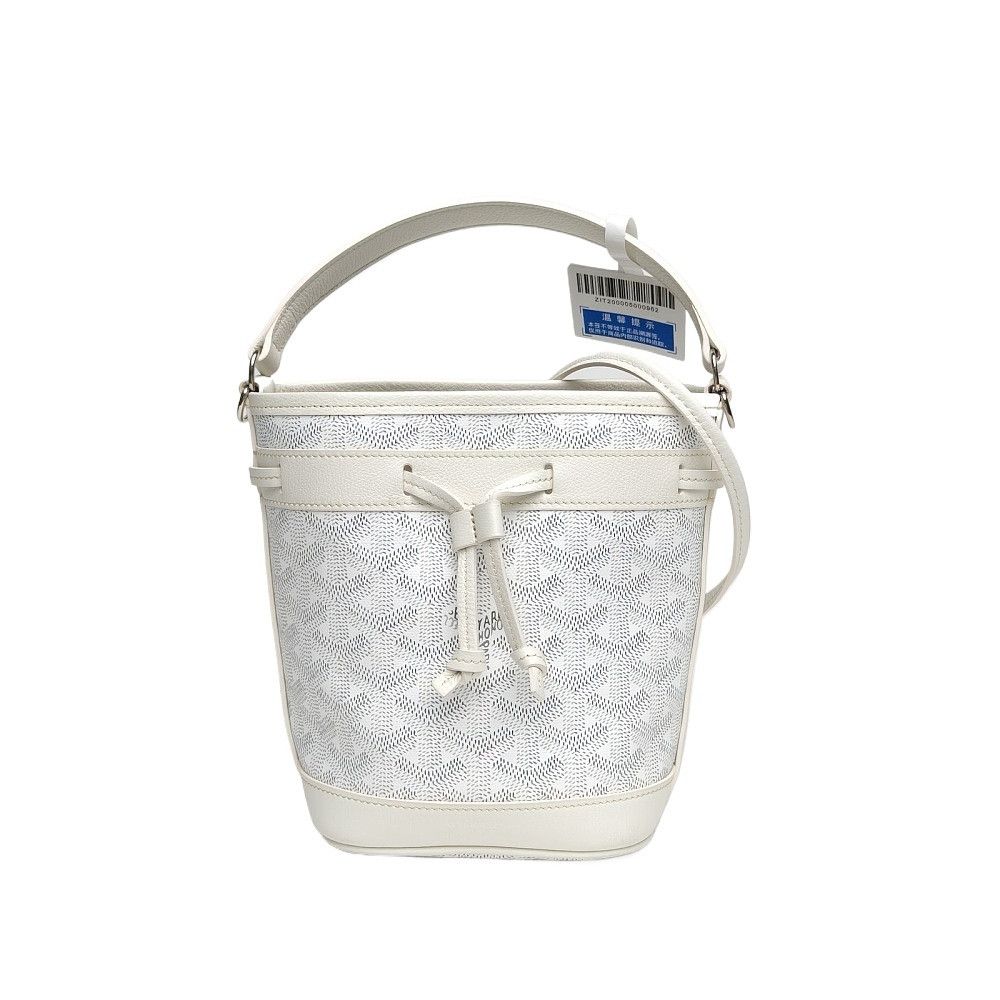 Goyard Goyard Petit Flot Goyardine Canvas Bucket Bag White Size ONE SIZE - 1 Thumbnail