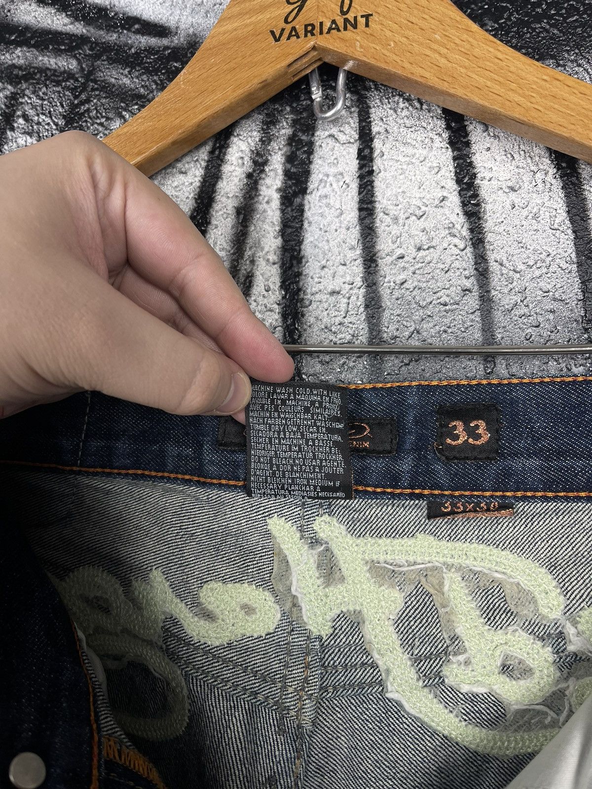 Christian Audigier Ed Hardy by Christian Audigier Vintage Skull Logo Jeans Size US 33 - 9 Thumbnail