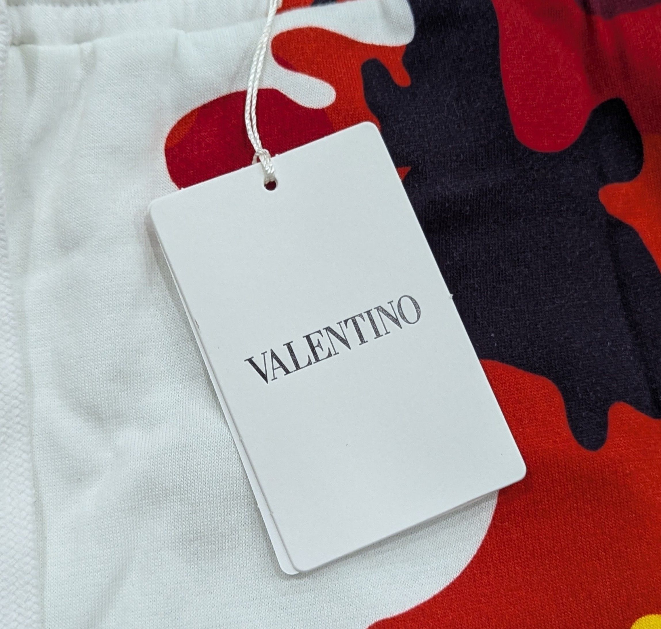 Valentino Valentino Camo Print Cotton Blend Logo Sweat Shorts White S Size US 30 / EU 46 - 6 Thumbnail