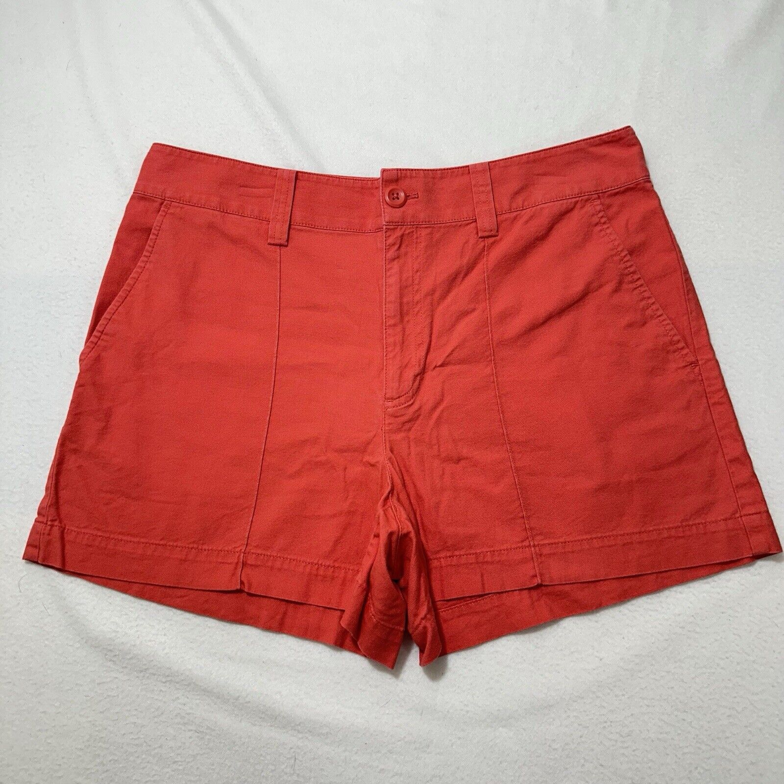 Loft LOFT 8 4" Inseam Chino Flat Front Pink High Rise Shorts Size 30" / US 8 / IT 44 - 1 Thumbnail