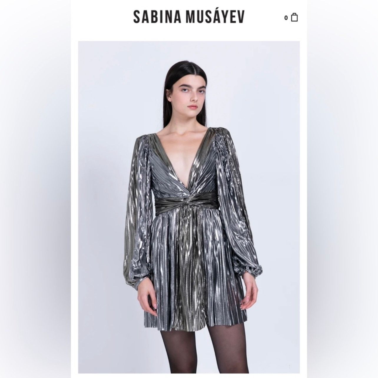 SABIT sabina musayev glause dress mini gold metallic size S C8 Size S / US 4 / IT 40 - 4 Thumbnail