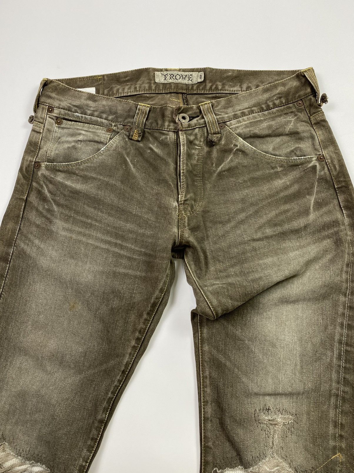 If Six Was Nine lace up trove distress jeans pant ifsixwasnine vkei style Size US 32 / EU 48 - 8 Thumbnail