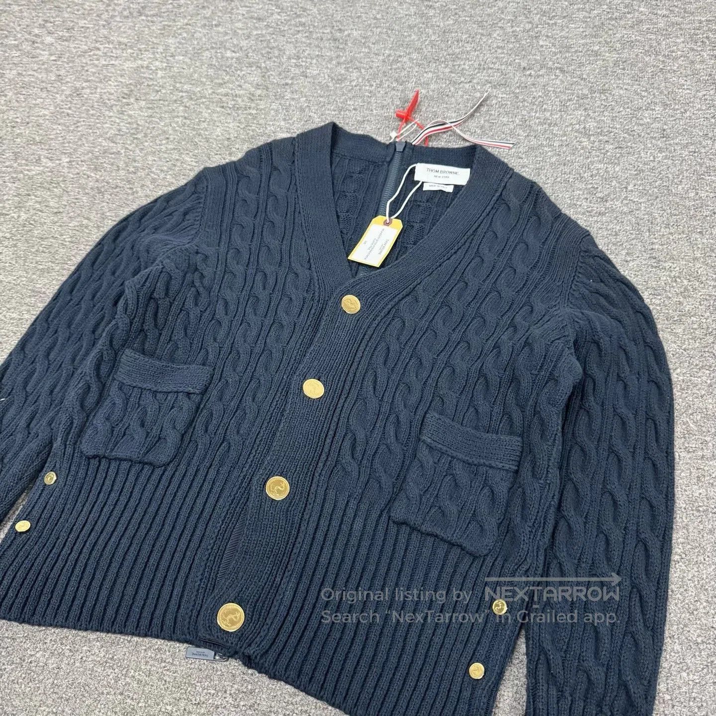 Thom Browne Thom Browne Cable Knit Gold Button Cardigan. Size US S / EU 44-46 / 1 - 3 Thumbnail