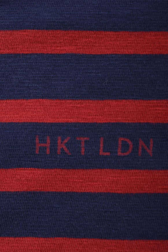 Hackett Hackett London Striped Red Blue Cotton Polo Shirt Size L Size US L / EU 52-54 / 3 - 3 Thumbnail