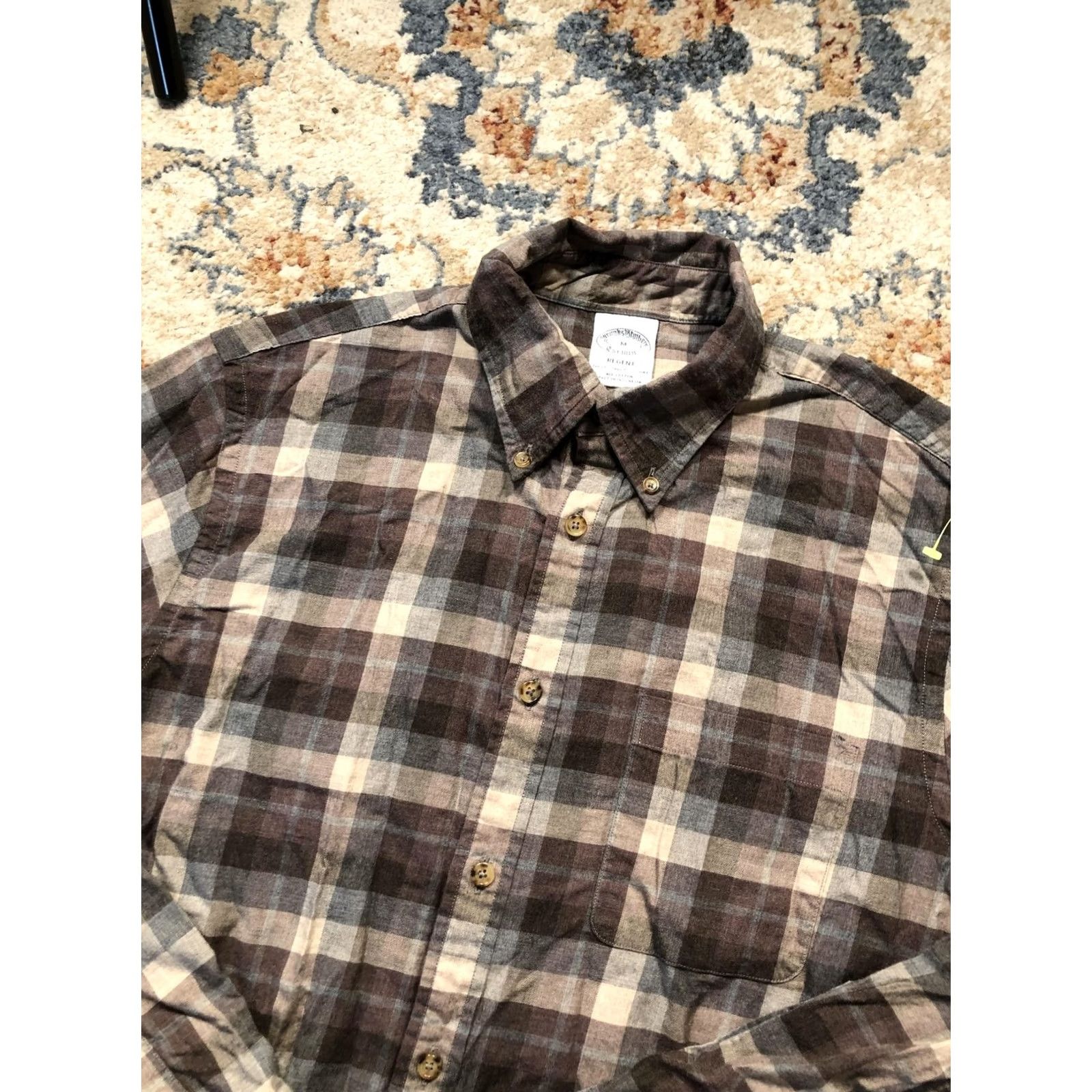 Brooks Brothers Brooks Brothers Shirt Mens M Brown Plaid Long Sleeve Button-Down Casual Shirt Size US M / EU 48-50 / 2 - 6 Thumbnail