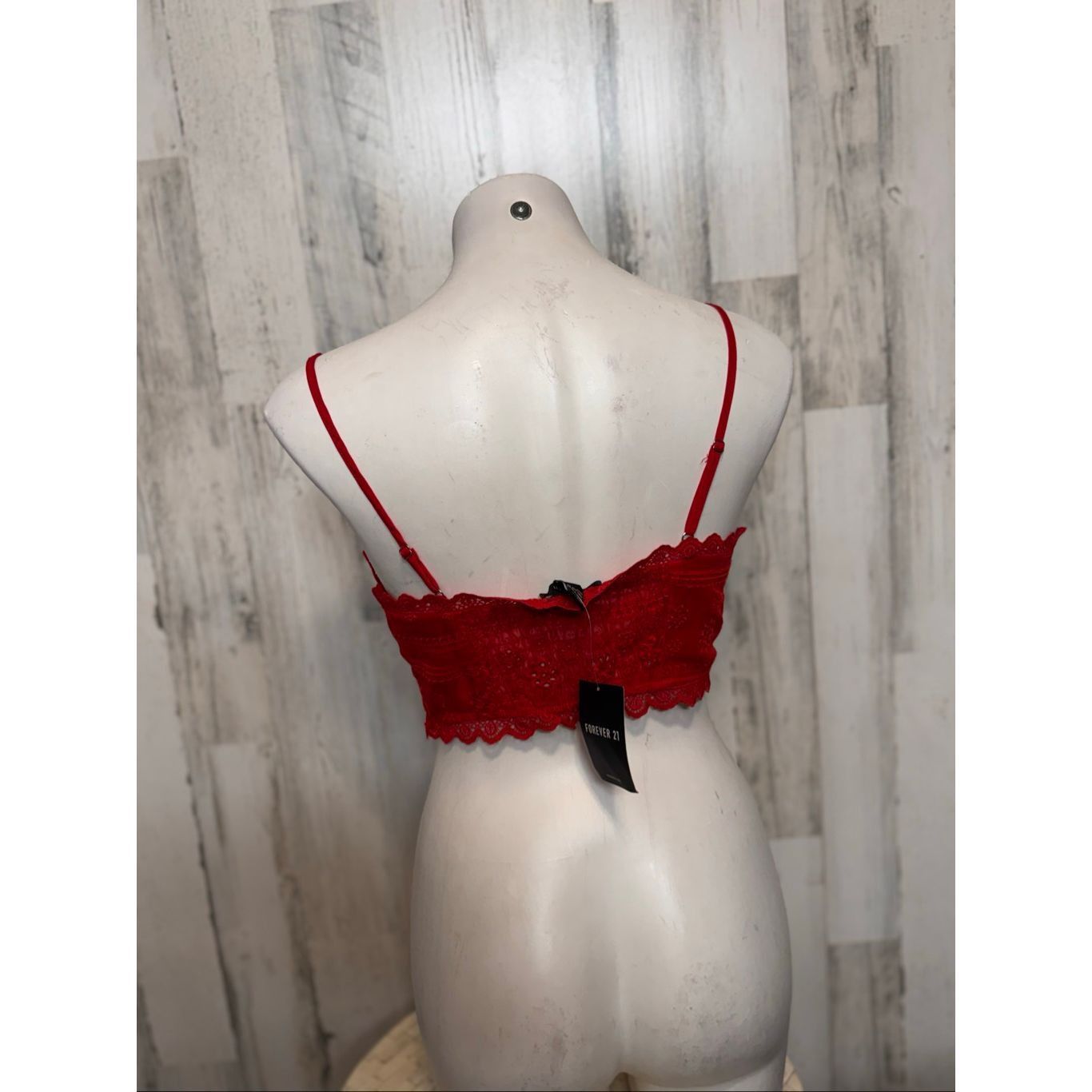 Forever 21 Forever 21 Red Lace Bralette Crop Top – Size M Size M / US 6-8 / IT 42-44 - 4 Thumbnail