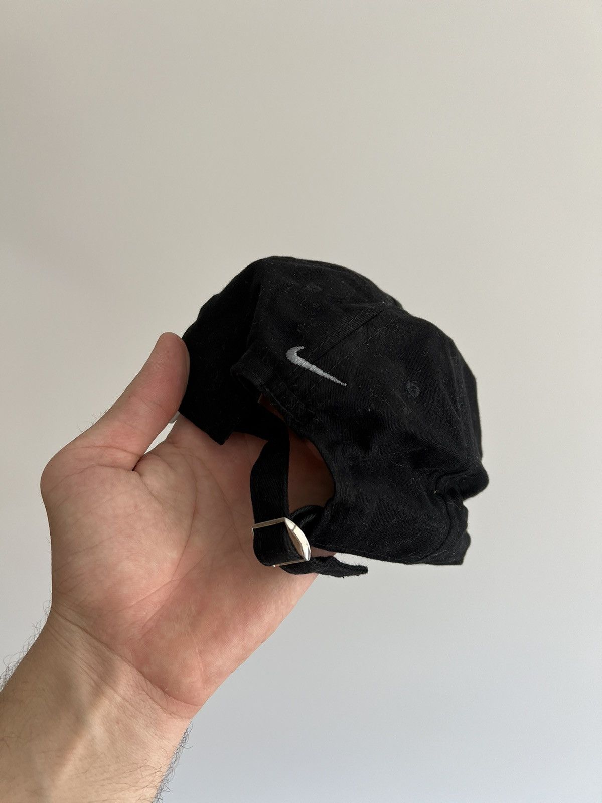 Nike × Vintage Vintage Nike Athletic Black Baseball Cap Size ONE SIZE - 3 Thumbnail