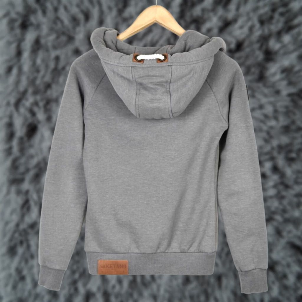 Logo 7 NAKETANO Hoodie XS Grey Melange Full Zip Pockets Logo Women's Size XS / US 0-2 / IT 36-38 - 1 Thumbnail