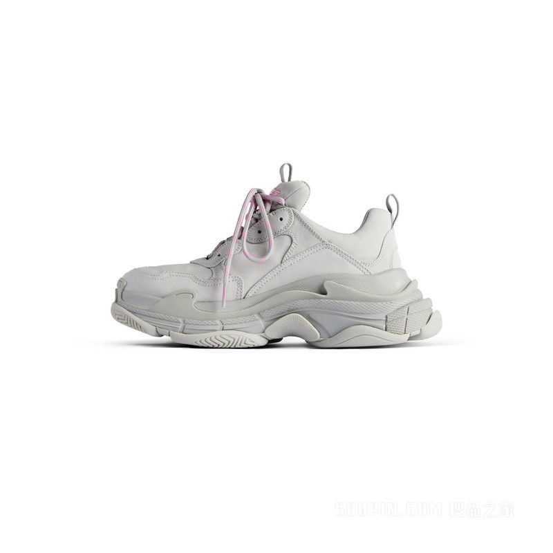 Balenciaga o1srvl11e0226 Triple S Sport Nylon Sneakers In Light Grey Size US 8 / IT 38 - 4 Thumbnail