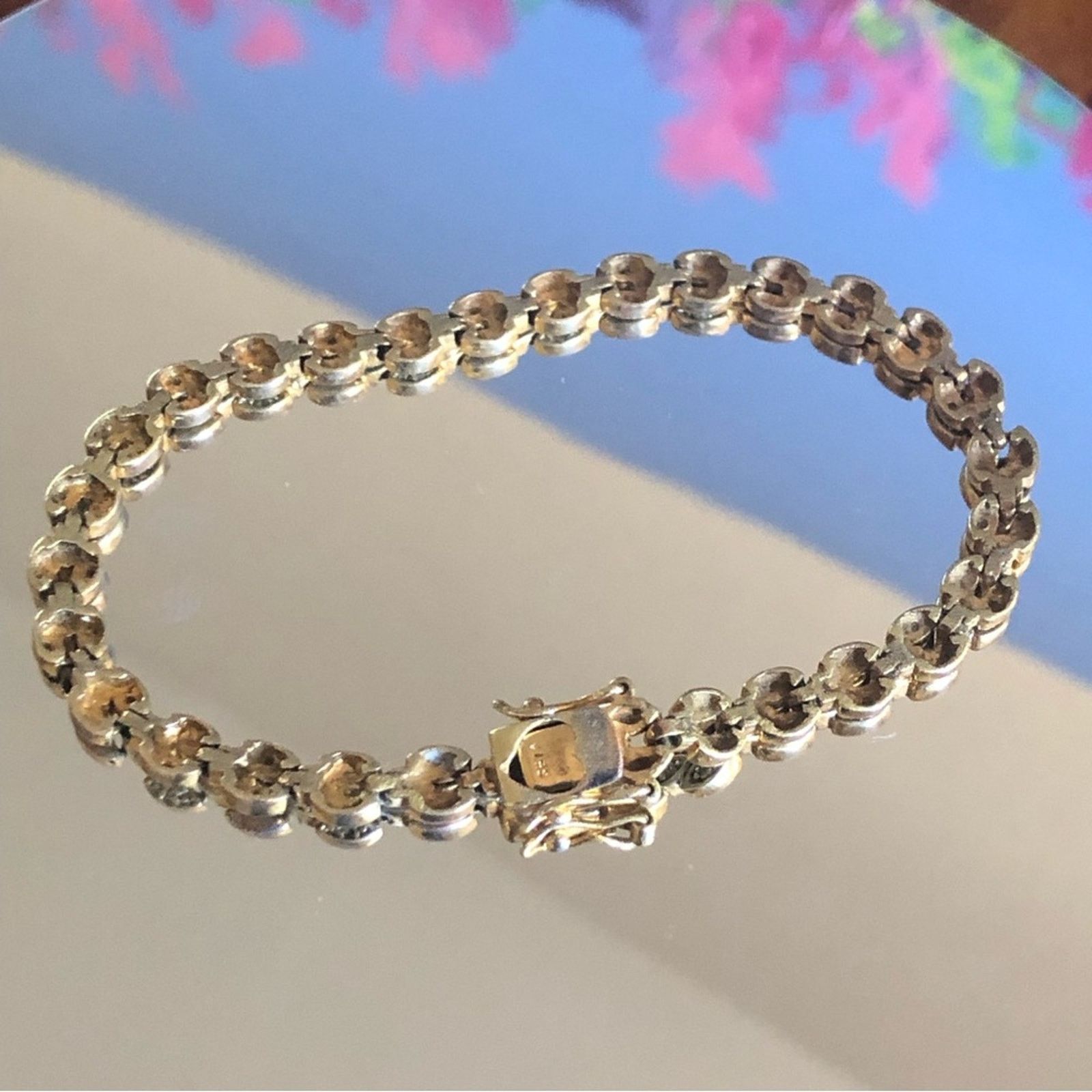 Vintage Vintage SETA genuine diamond gold link bracelet Size ONE SIZE - 4 Thumbnail