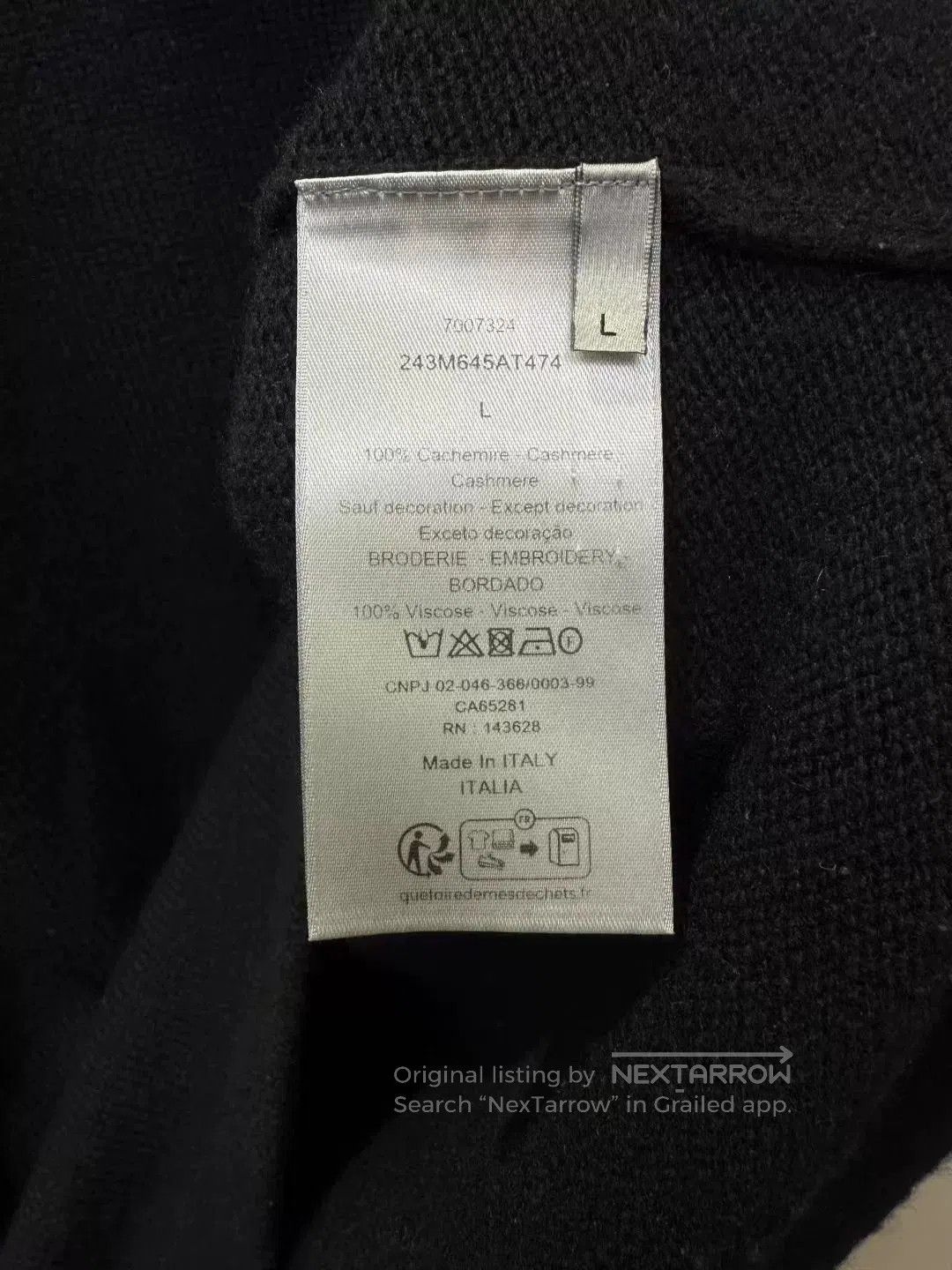 Dior Dior New Black Embroidered Logo Sweater. Size US L / EU 52-54 / 3 - 3 Thumbnail