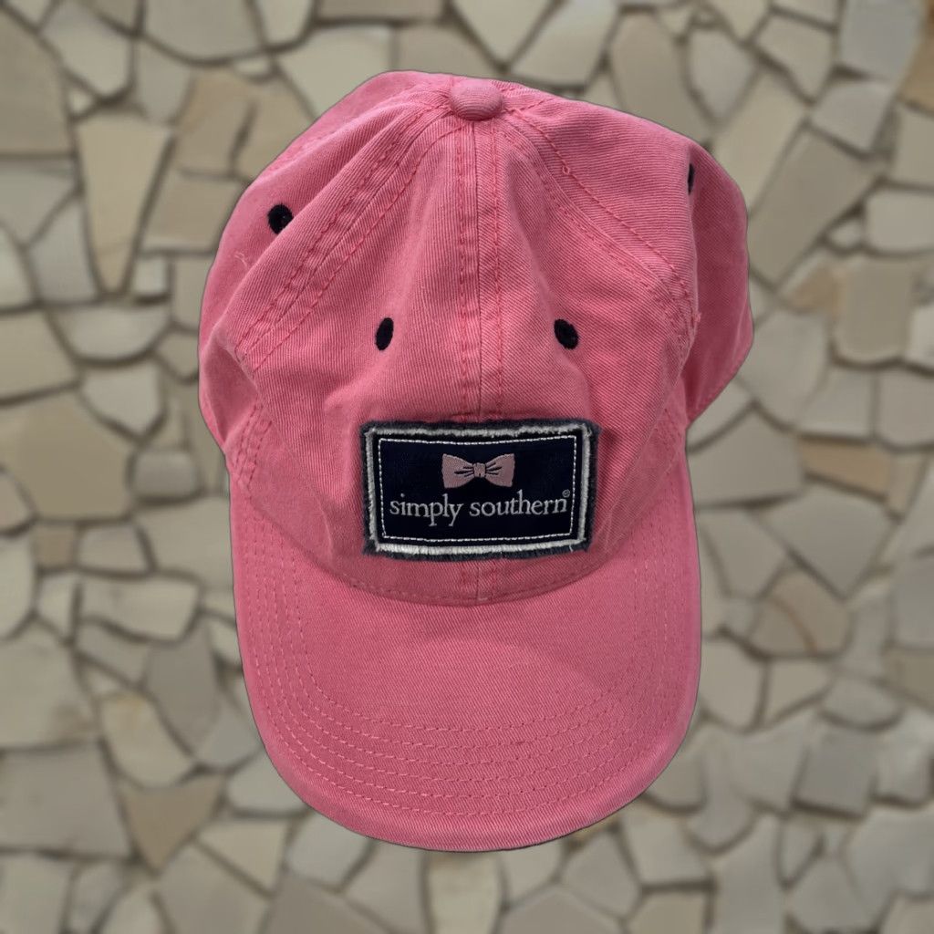 VINTAGE Simply Southern Women's Baseball Cap Pink Adjustable Strap