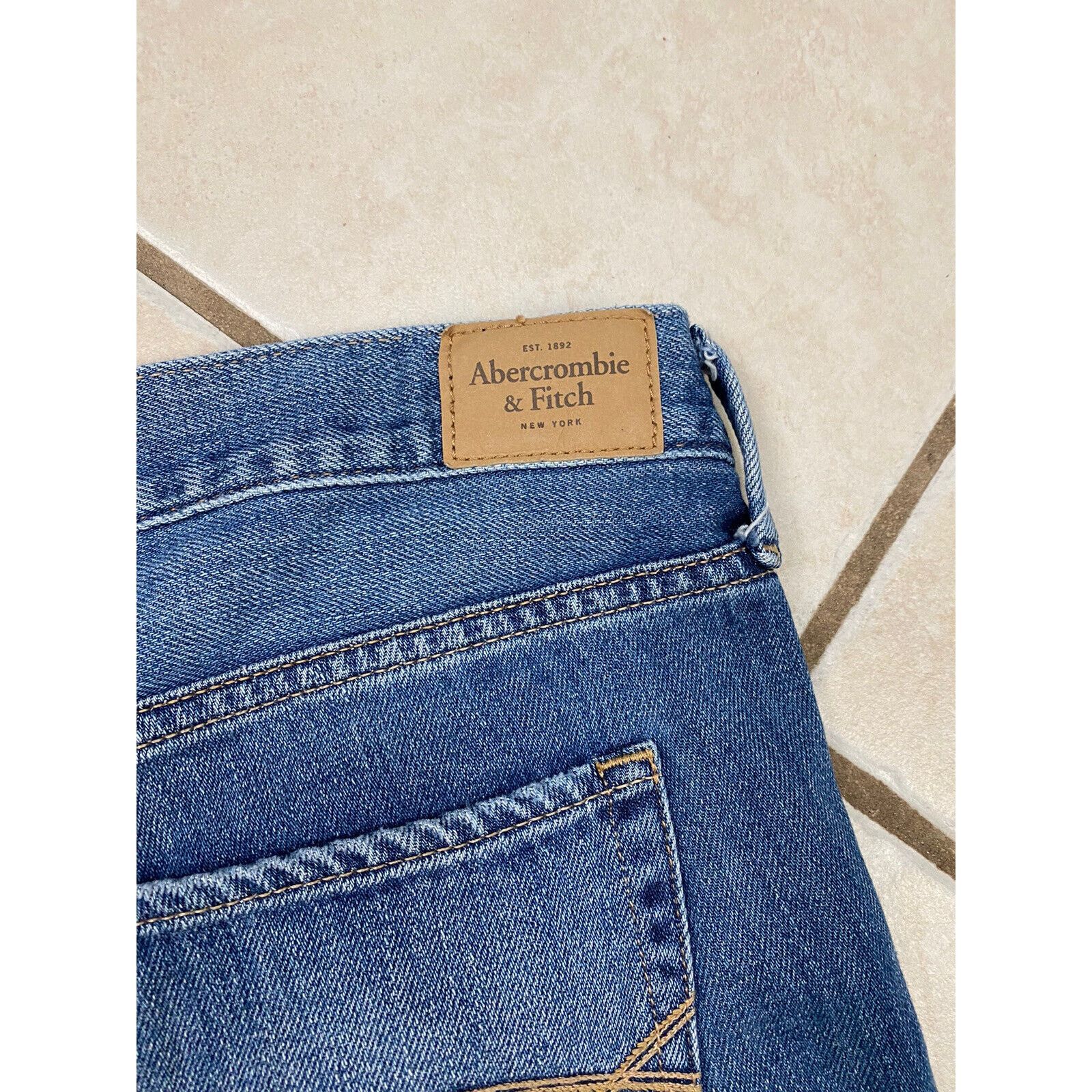 Abercrombie & Fitch Abercrombie & Fitch Boyfriend Jeans Blue Denim Distressed Size 27" / US 4 / IT 40 - 5 Thumbnail