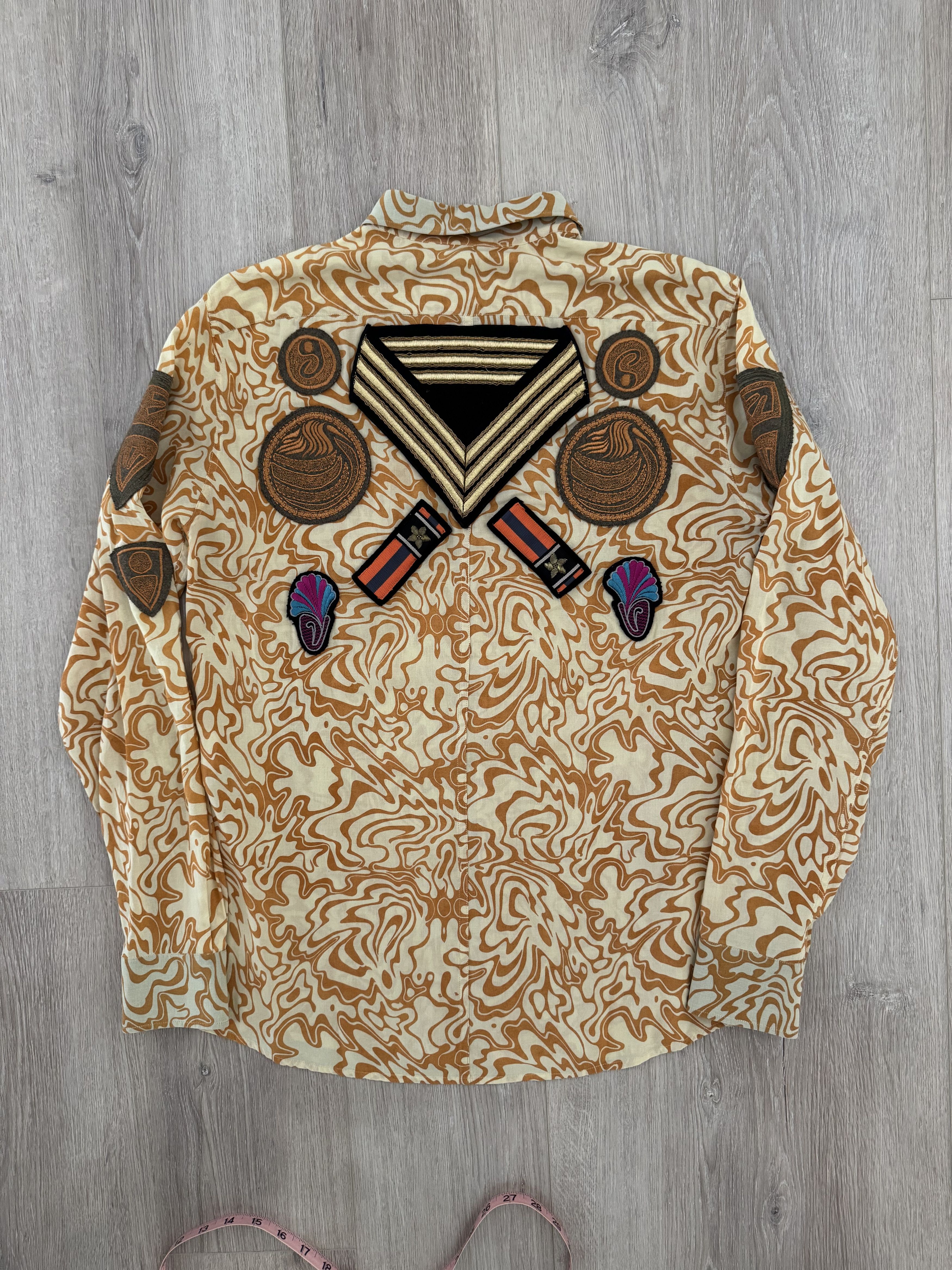 Dries Van Noten Dries Van Noten 2016 Military Patches Psychadelic Shirt Size US M / EU 48-50 / 2 - 7 Thumbnail