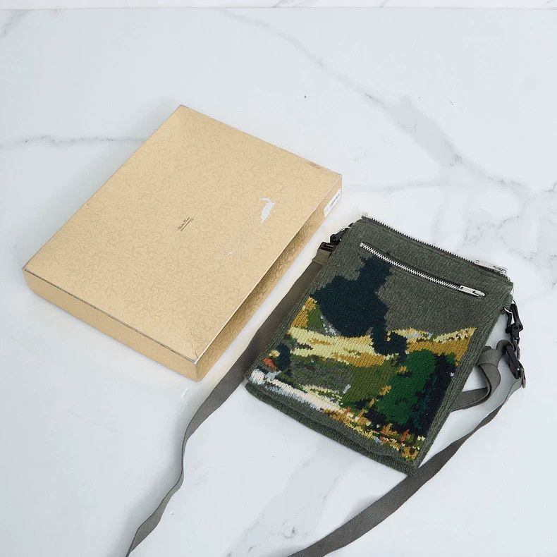Undercover Men's Knitted Crossbody Bag in Green
