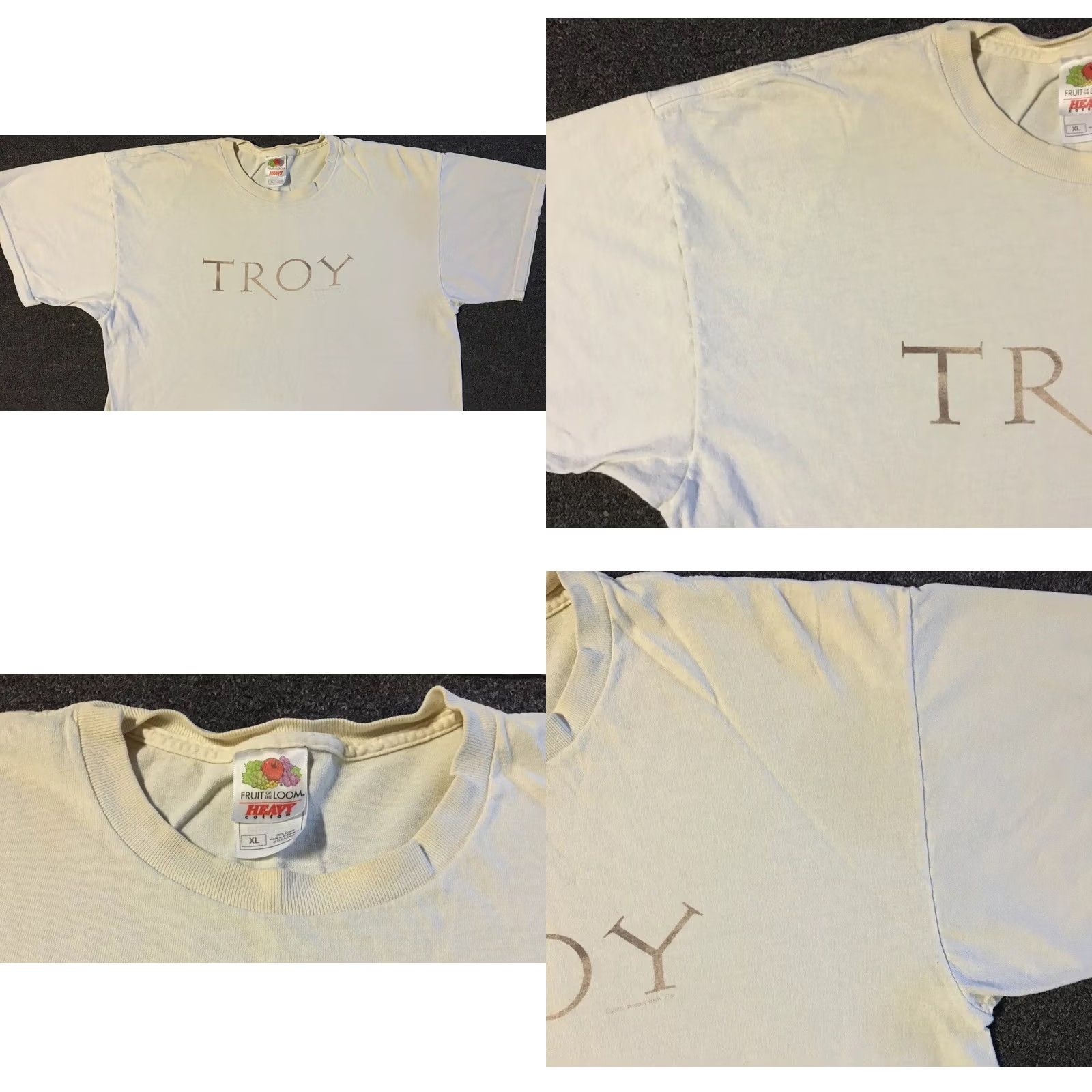 Vintage VINTAGE Troy Movie Faded Distress Promo Shirt XL Brad Pitt War Adventure Grunge Y2K Shirt Mens XL White 80s 90s Movie Promo Grunge Brad Pitt Troy Size US XL / EU 56 / 4 - 8 Thumbnail