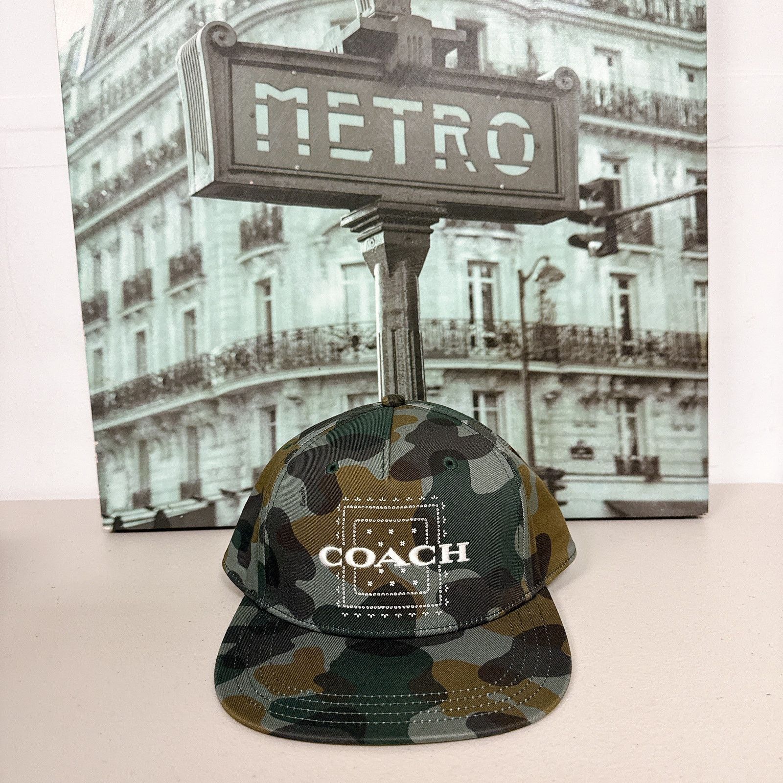 Coach Coach C0975 Cotton printed camouflage flat-brimmed cap, Size ONE SIZE - 1 Thumbnail