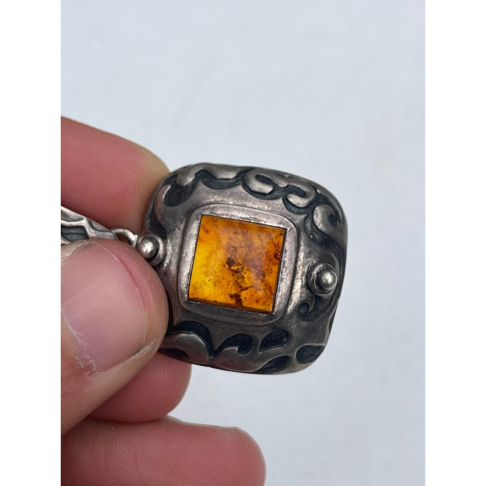 Vintage Silpada Sterling Silver Pendant Vintage Amber Size ONE SIZE - 2 Thumbnail