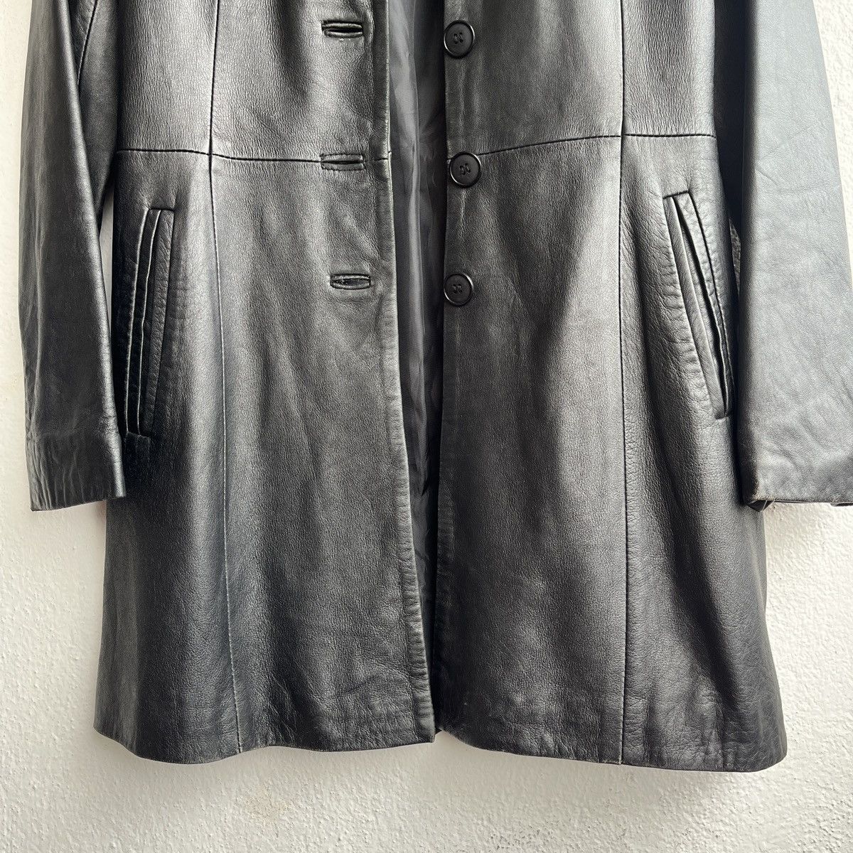 Leather × Vera Pelle Vintage Vera Pelle Long Coat Designer Leather Jacket Italy Size US S / EU 44-46 / 1 - 10 Thumbnail