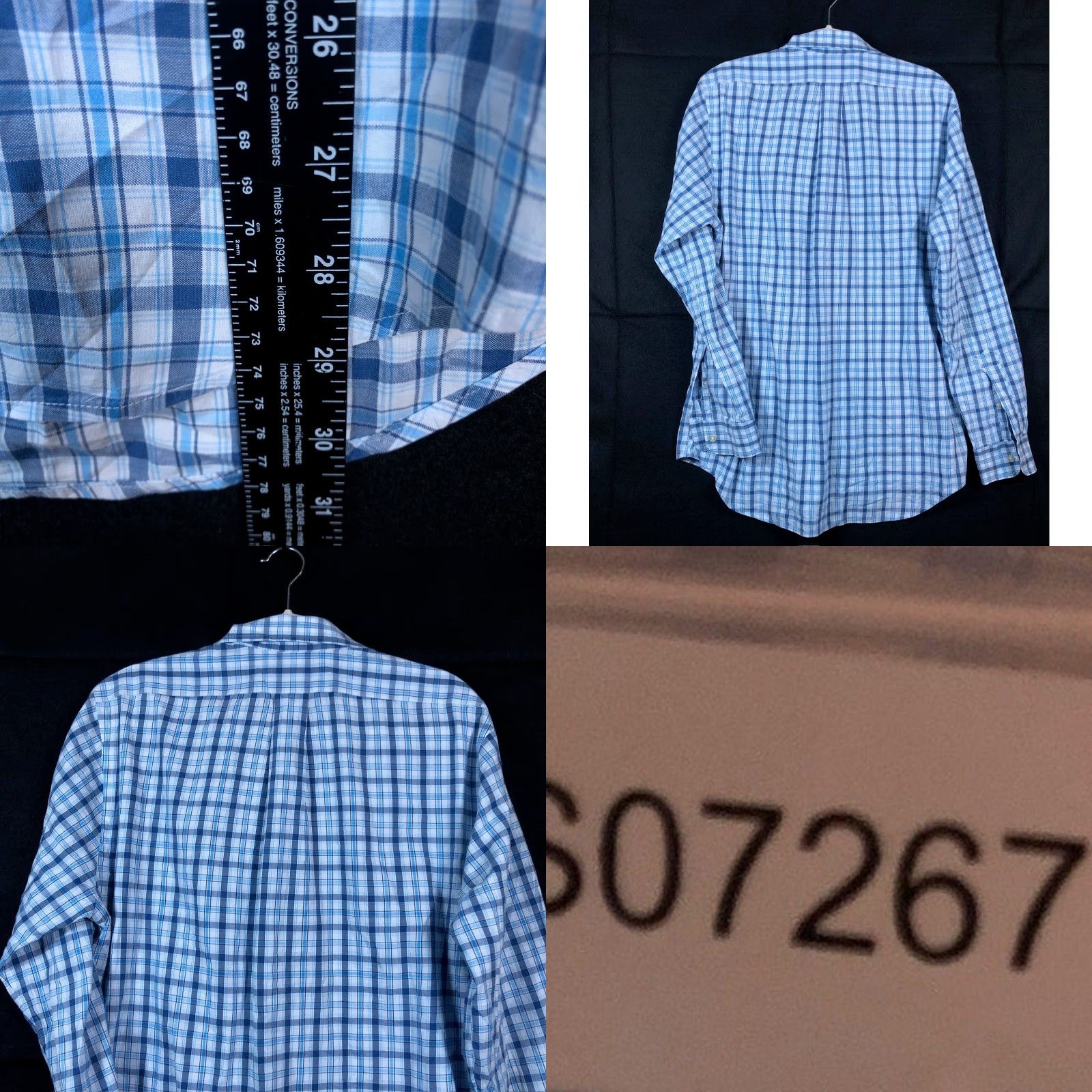 Vineyard Vines Vineyard Vines Shirt Men Plaid Blue Collared Slim Fit Tucker 100% Cotton Medium Size US M / EU 48-50 / 2 - 8 Thumbnail
