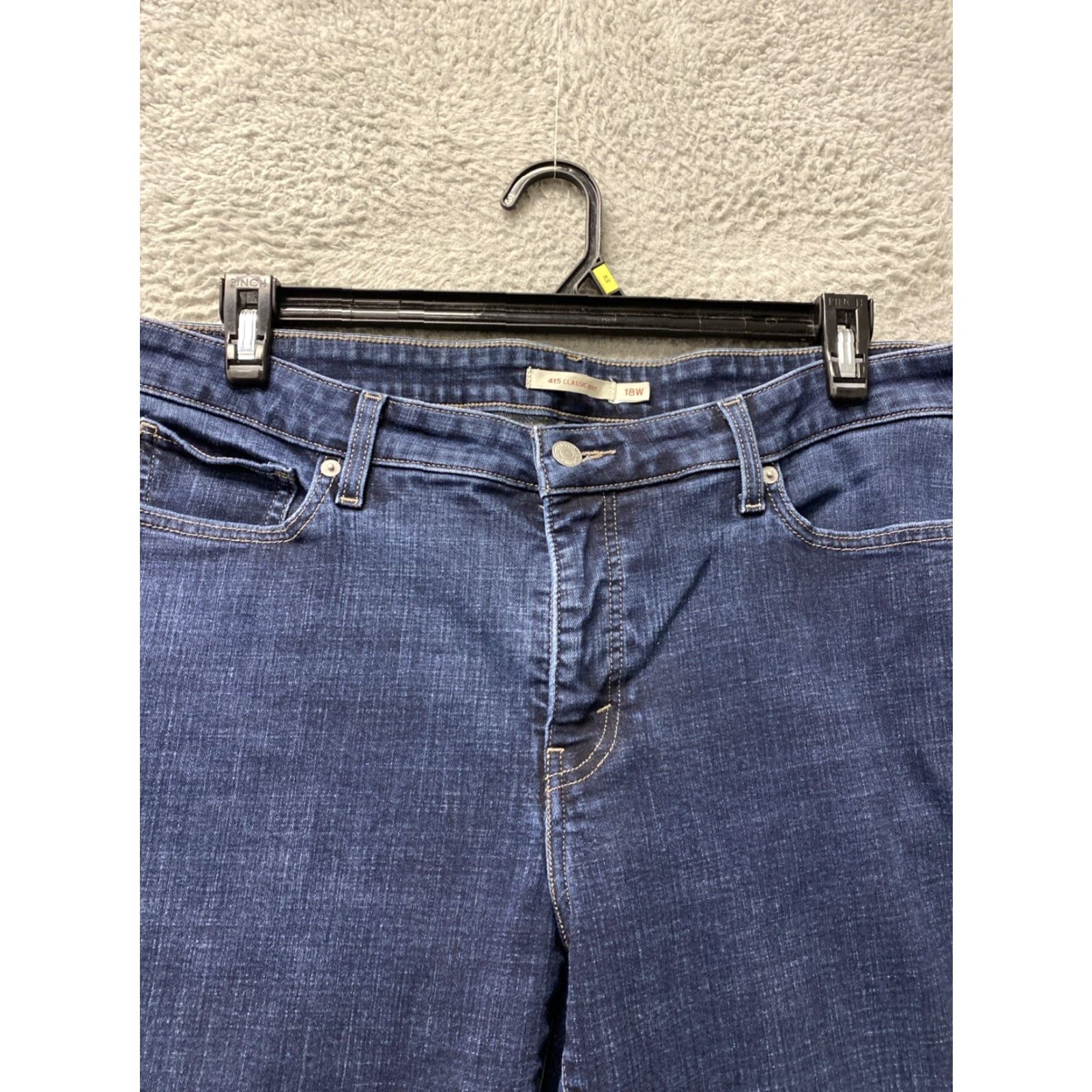Levi's Levi's 415 Boot Cut Jeans Women's Plus Size 18W Blue Denim 30in Inseam Medium Wash Stretch Size 40" / US 18 - 3 Thumbnail