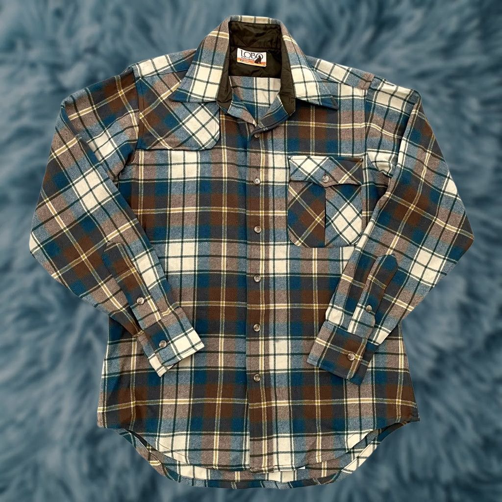Pendleton VINTAGE Pendleton Lobo Shirt Mens M Plaid Wool Flannel 80s Button-Up Shirt Size US M / EU 48-50 / 2 - 1 Thumbnail