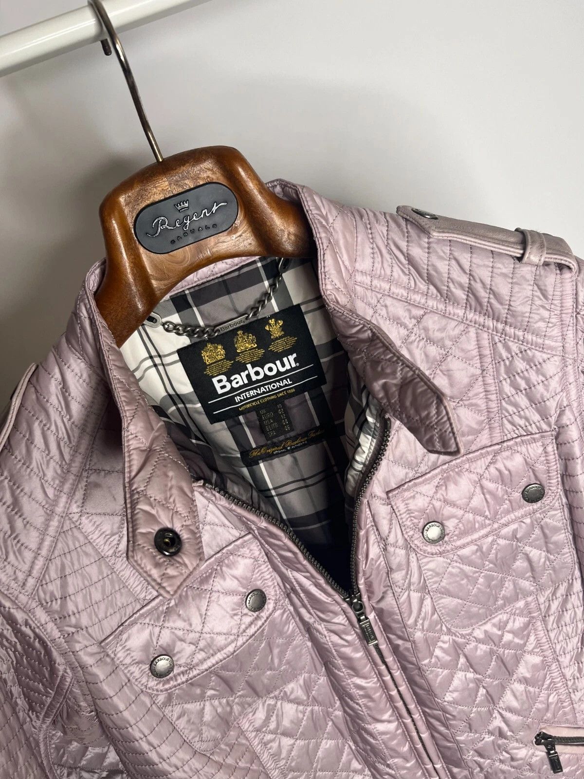 Barbour Barbour International Kleeton Quilted Pink Jacket Size XL / US 12-14 / IT 48-50 - 10 Thumbnail