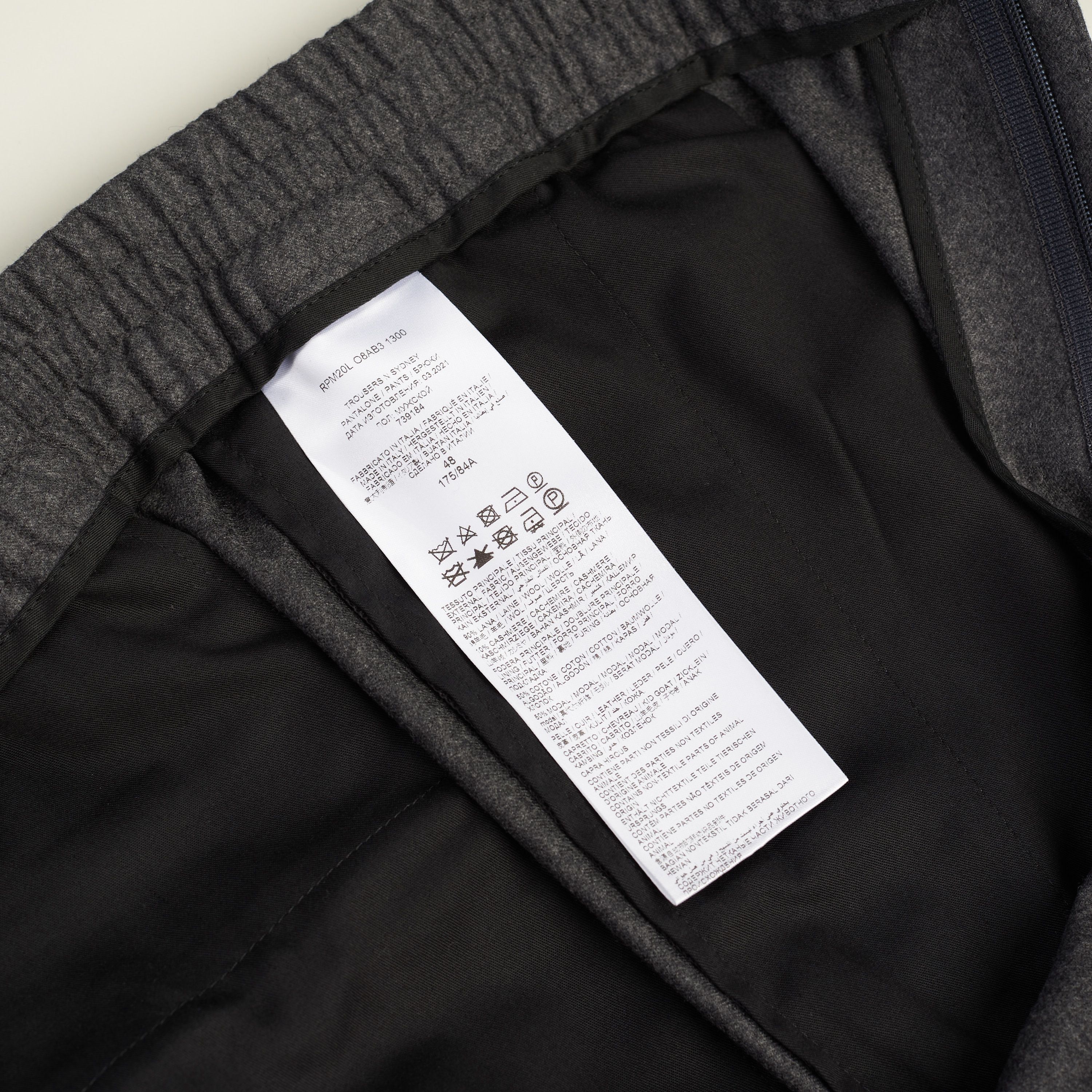 Brioni Gray Sidney Trousers - Cashmere & Wool Flannel, Drawstring Size US 32 / EU 48 - 9 Thumbnail
