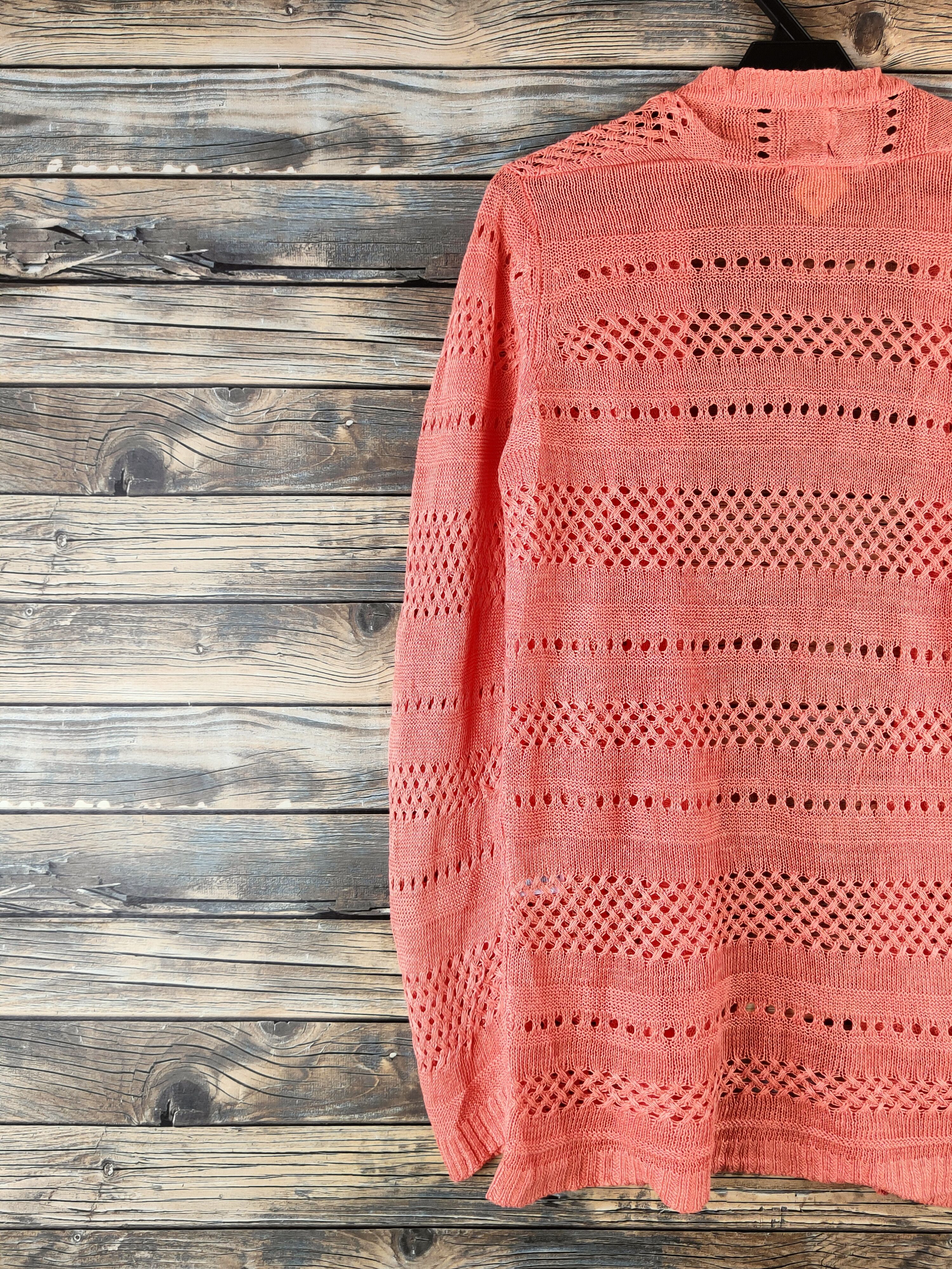 Japanese Brand DL Do Classe Orange Knitwear Cardigan #46-984 Size M / US 6-8 / IT 42-44 - 8 Thumbnail