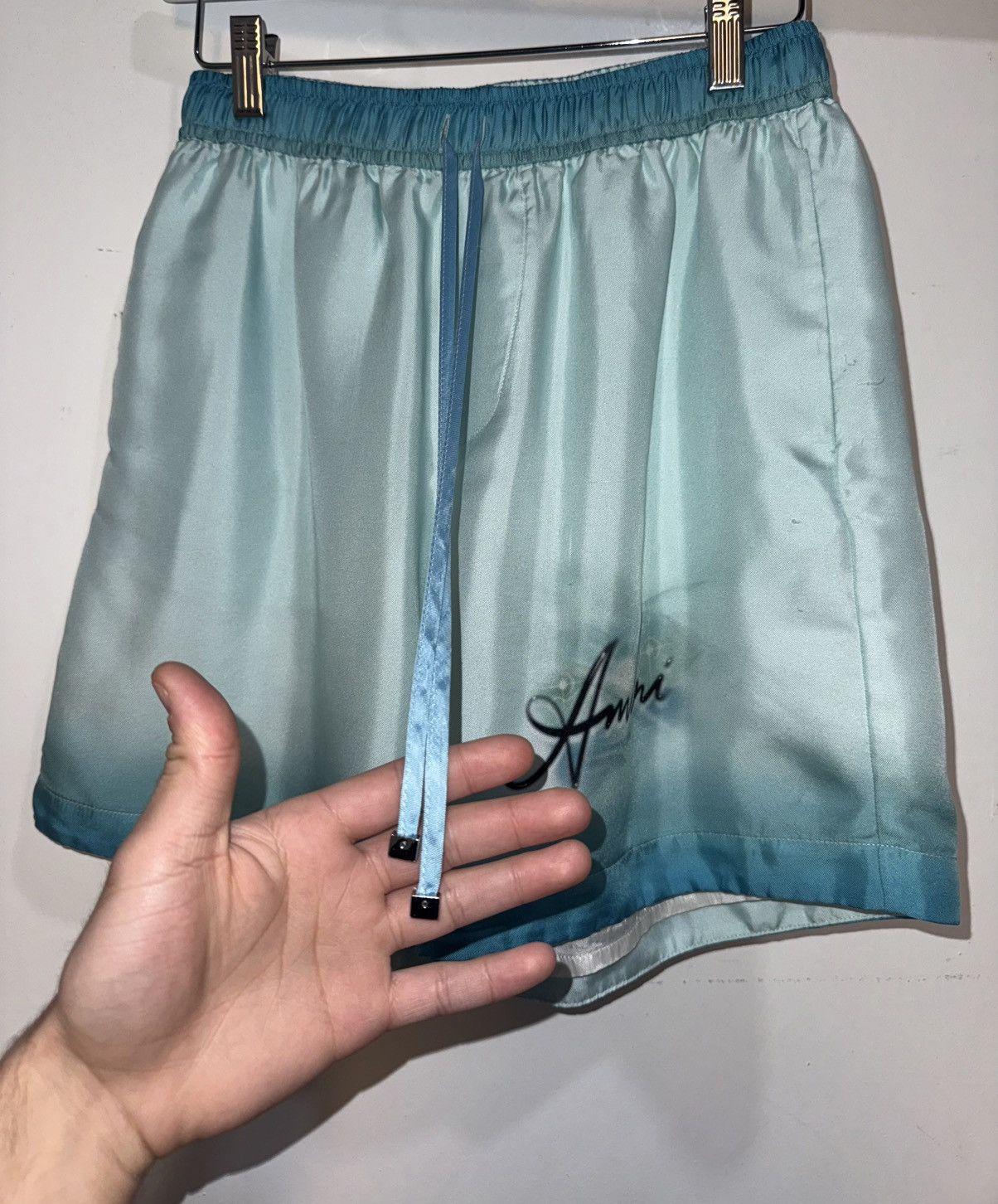 Amiri Amiri Resort Club silk-satin shorts Size US 32 / EU 48 - 4 Thumbnail