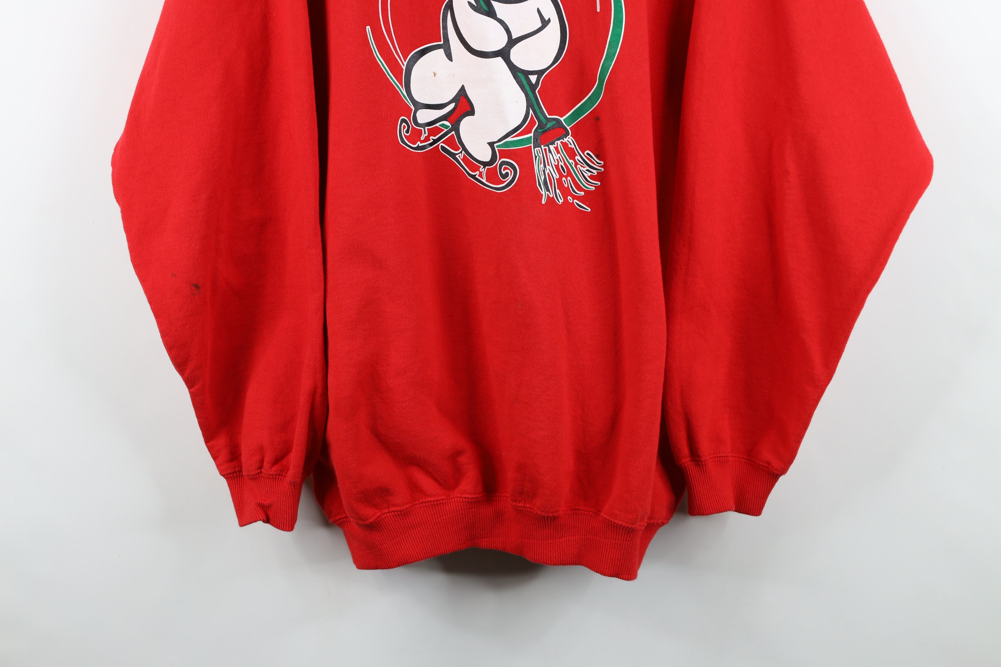 Vintage Vintage 90s The Snowman Hockey Crewneck Sweatshirt Red Size US XL / EU 56 / 4 - 3 Thumbnail