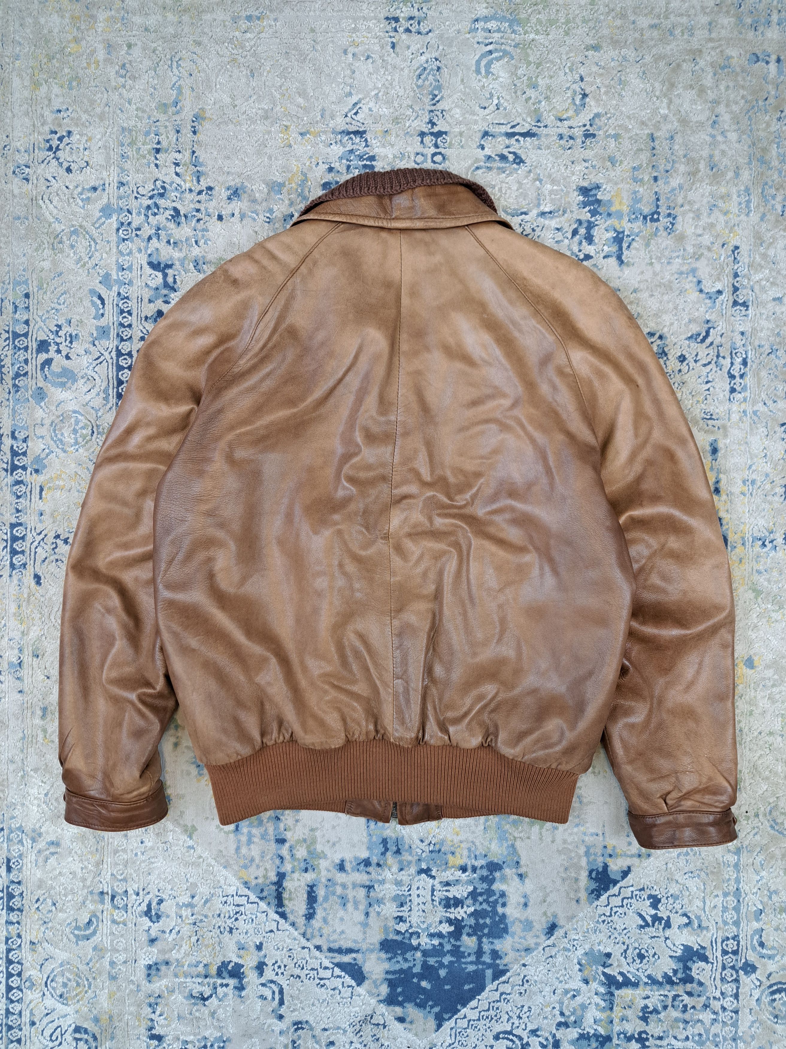 Genuine Leather Vintage Brown Leather Jacket Top Quality Hedi Slimane Style Size US L / EU 52-54 / 3 - 2 Thumbnail
