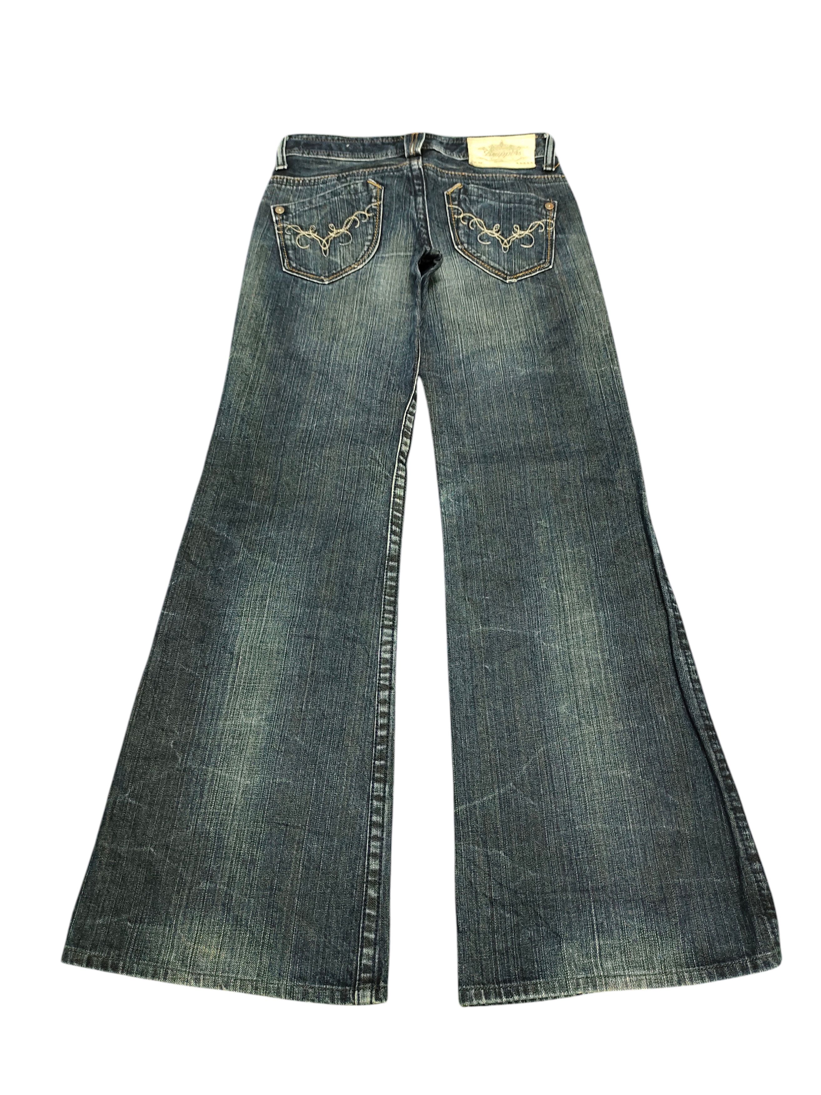 Le Grande Bleu (L.G.B.) Flare Jeans Brappers Embroidered Denim Bootcut Low Rise Size US 27 - 2 Thumbnail
