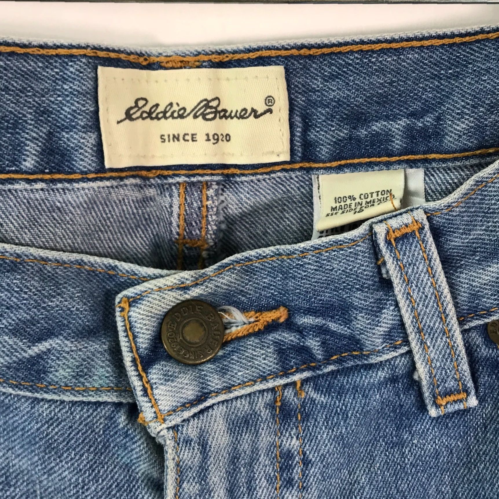 Eddie Bauer Eddie Bauer Since 1920 Womens Mid Rise Straight Blue Denim Capri Jeans Size 10 Size 32" / US 10 / IT 46 - 6 Thumbnail