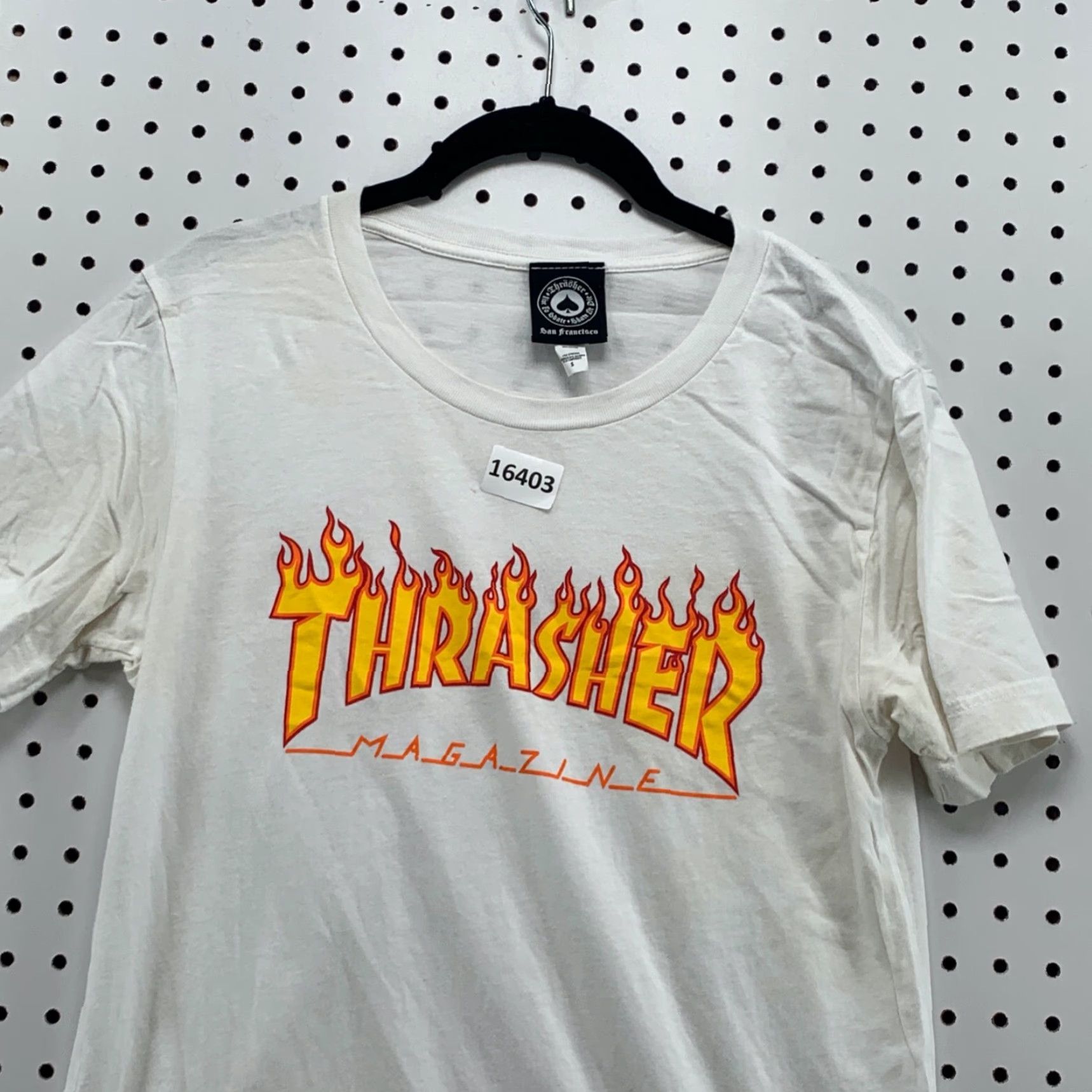 Thrasher Thrasher Shirt White Small Adult Short Sleeve Yellow Flames Skateboard VINTAGE Size US S / EU 44-46 / 1 - 2 Thumbnail