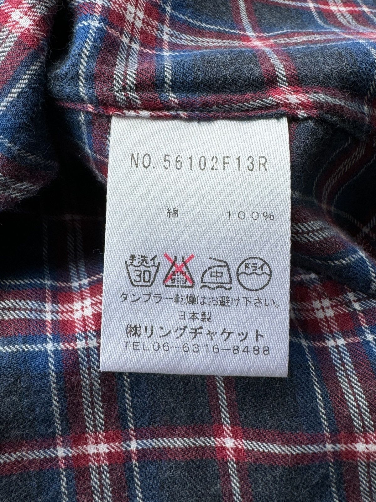 Ring Jacket Elento by Ring Jacket Japan Made Mens Cotton Check Shirt Size US S / EU 44-46 / 1 - 22 Thumbnail