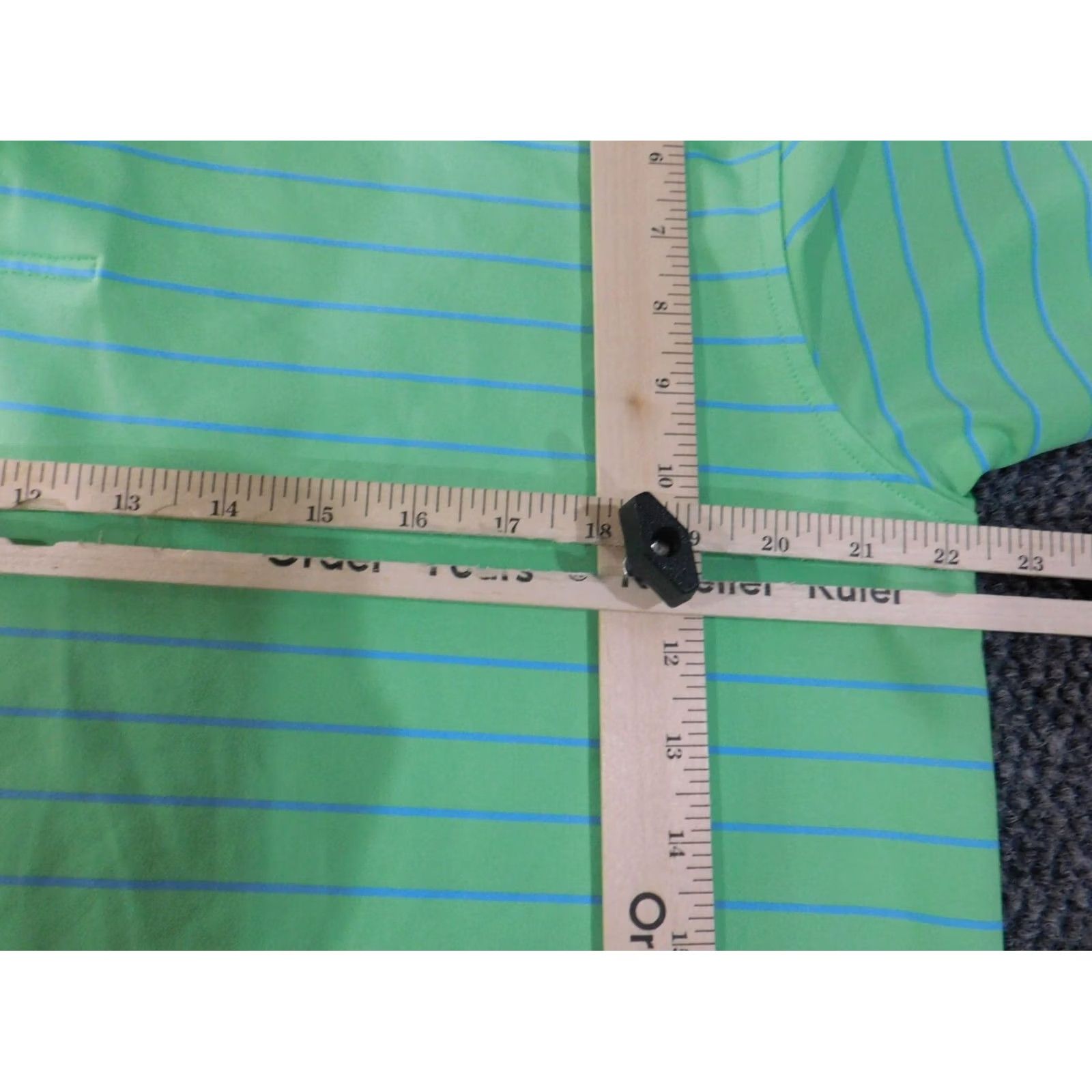 Peter Millar Peter Millar Polo Summer Comfort Green Striped Golf Knit Short Sleeve Mens L Classic Regular Size US L / EU 52-54 / 3 - 5 Thumbnail