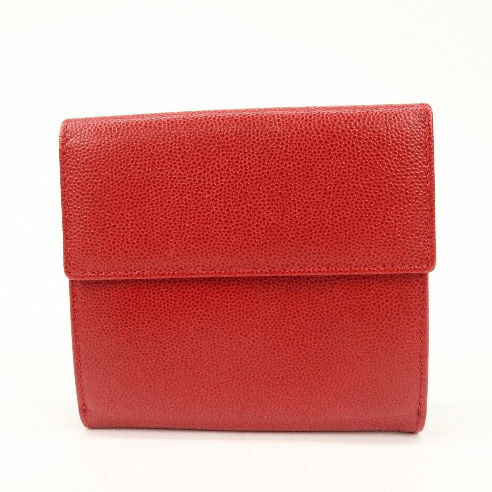 Christian Dior Monsieur Christian Dior Logo Calfskin Bi-Fold Wallet Red Size ONE SIZE - 2 Thumbnail