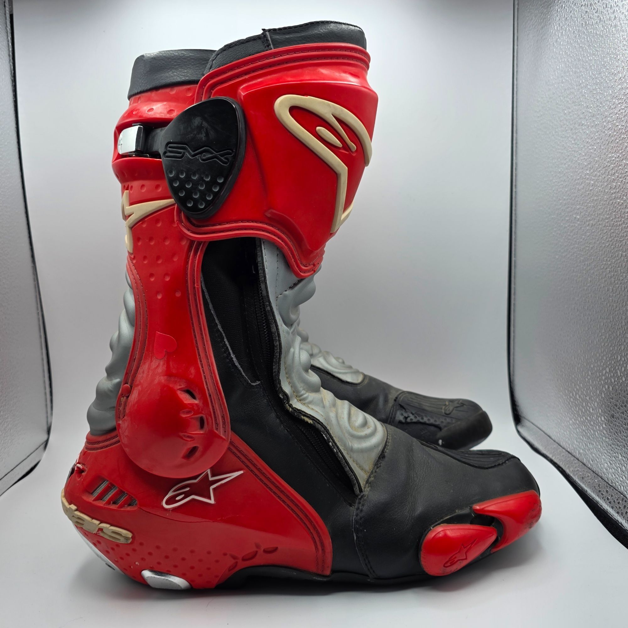 Alpinestars Alpinestars SMX Plus Mens Size 11.5 Red Black Motorcycle Boo Size US 11.5 / EU 44-45 - 7 Thumbnail